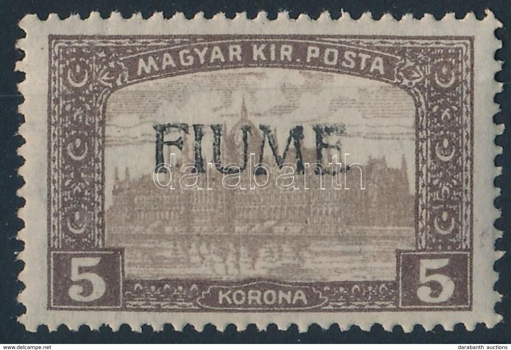 ** Fiume 1918 Parlament 5K Kézi Felülnyomással, Garancia Nélkül (**180.000) - Altri & Non Classificati