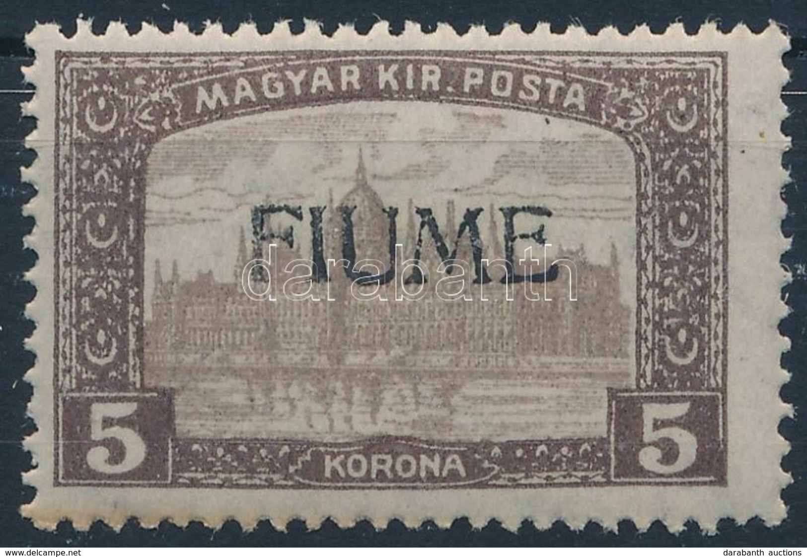 ** Fiume 1918 Parlament 5K Kézi Felülnyomással, Garancia Nélkül (**180.000) - Altri & Non Classificati