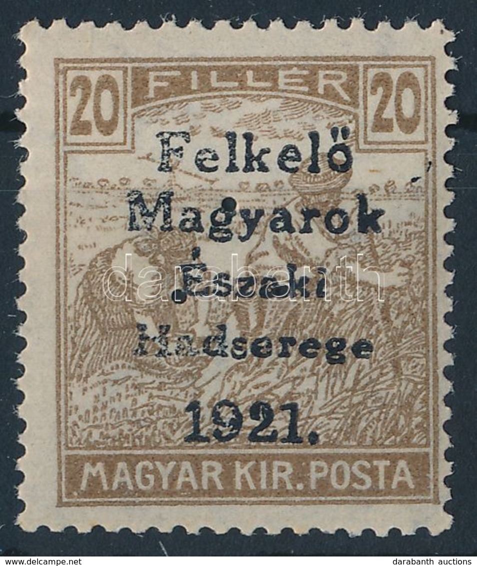 ** Nyugat-Magyarország V. 1921 Arató 20f Hármaslyukasztással, Garancia Nélkül (**35.000) - Other & Unclassified