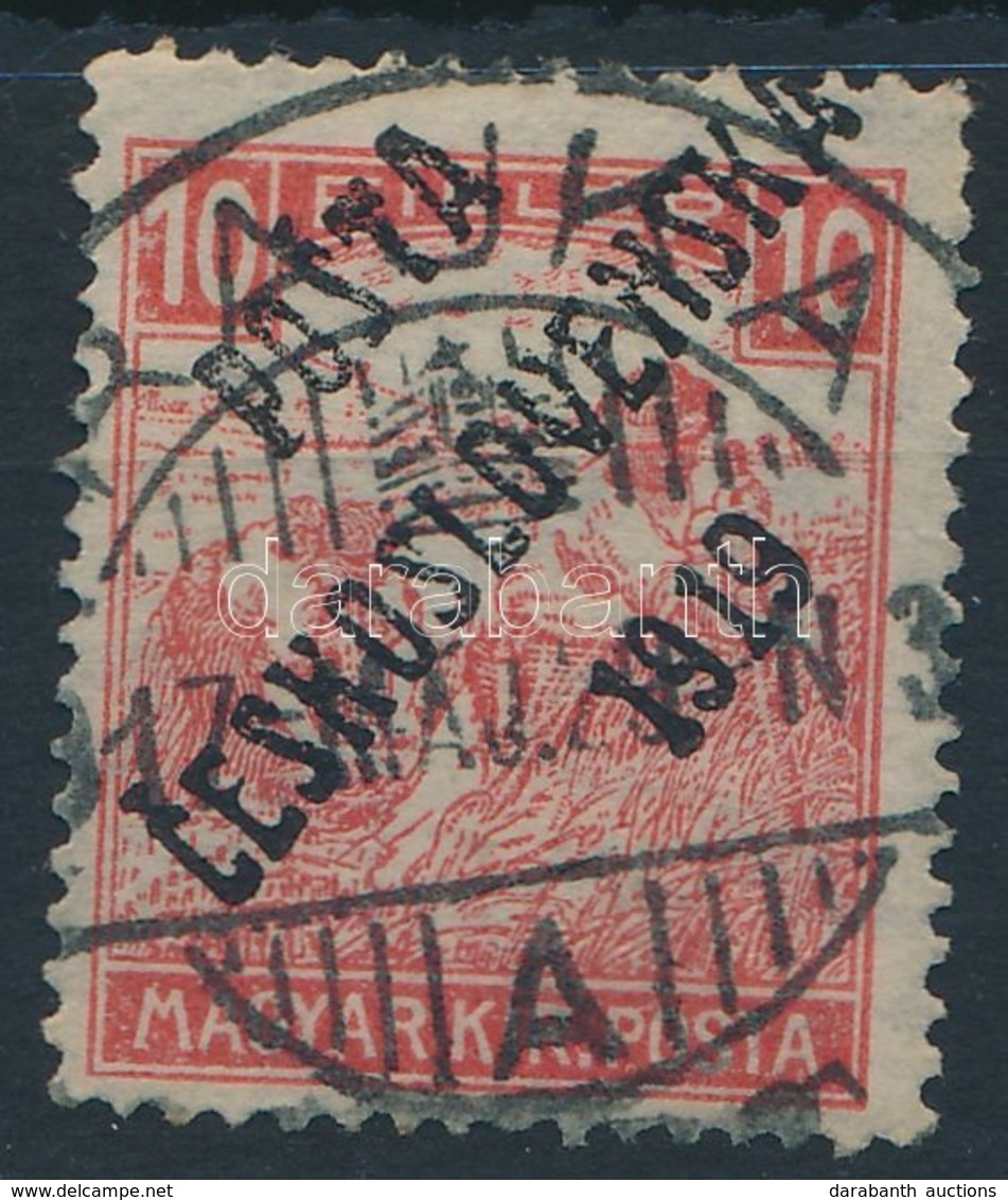 O Posta Ceskoslovenska 1919 Fehérszámú Arató 10f Garancia Nélkül (**100.000) - Other & Unclassified