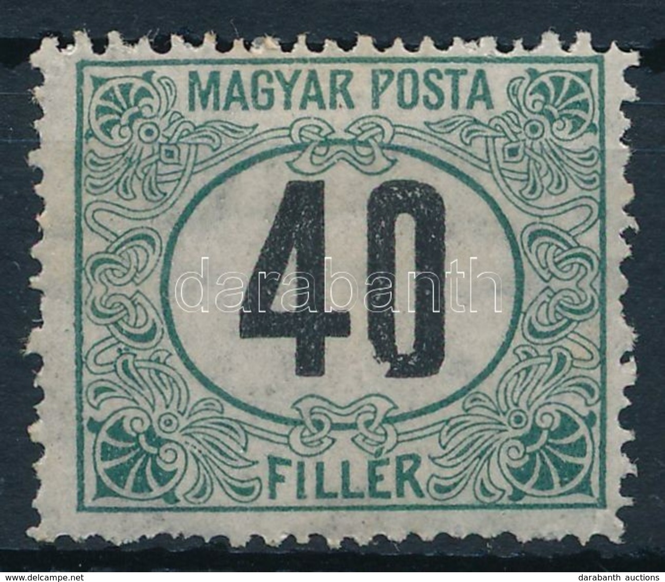 * 1920 Magyar Posta Portó 40f, Sérült '0' Az értékszámban - Altri & Non Classificati