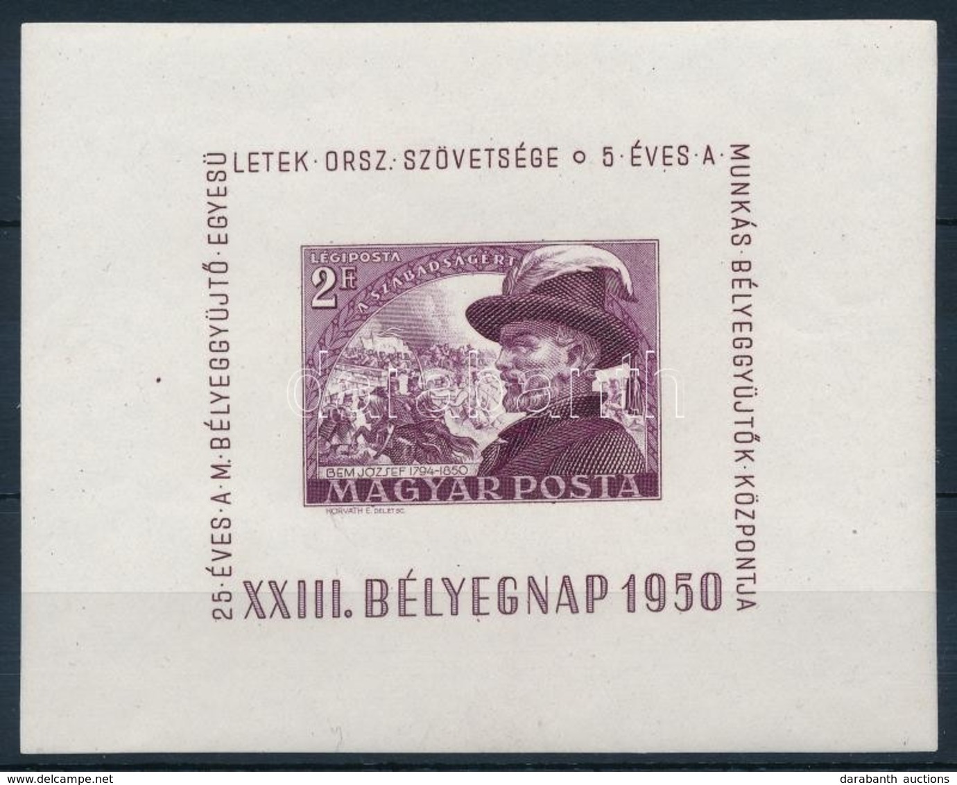 ** 1950 Bélyegnap (23.) Blokk (8.000) - Other & Unclassified