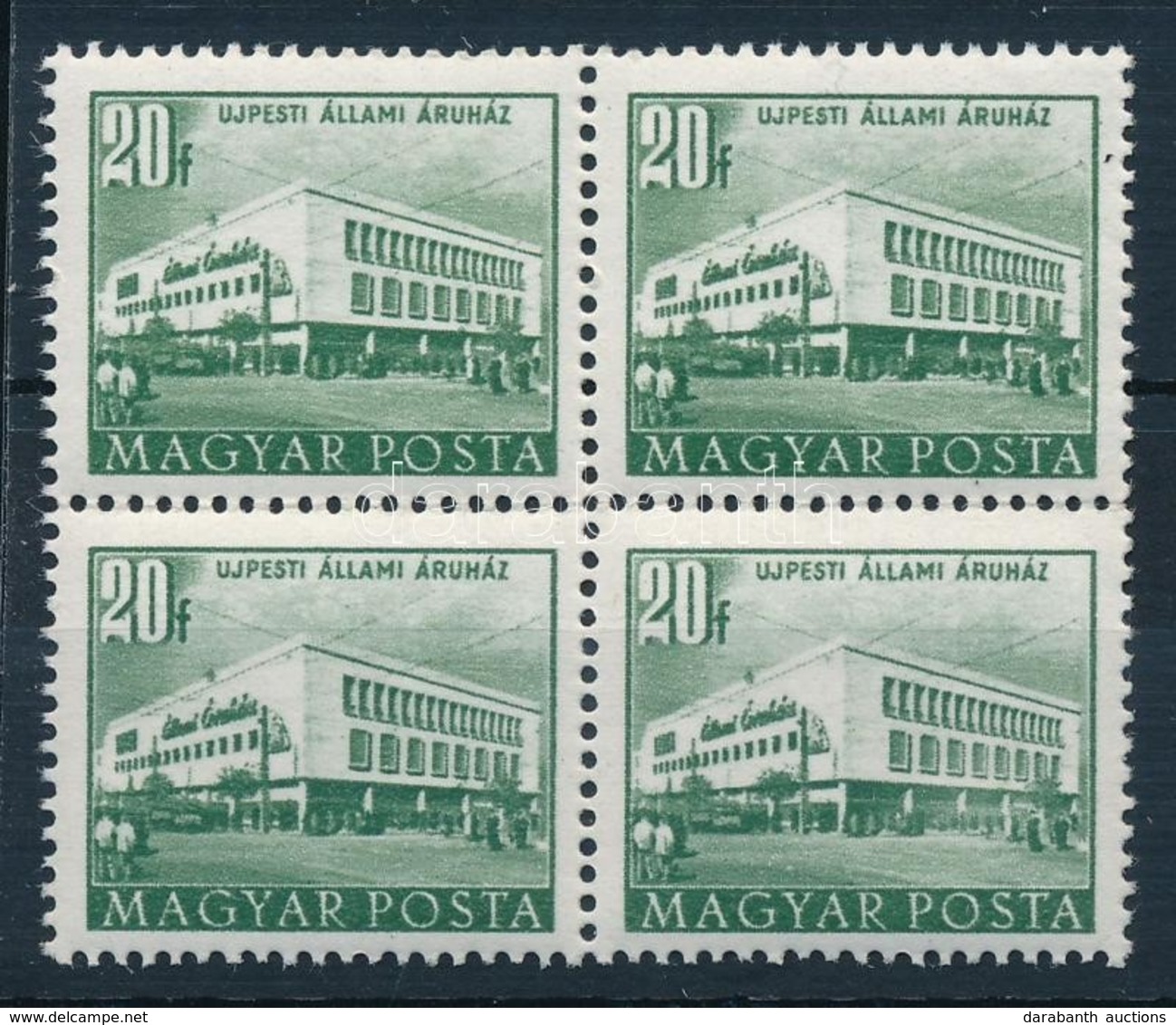 ** 1953 Épületek (II.) 20f Négyestömb Vízjel Nélkül - Other & Unclassified