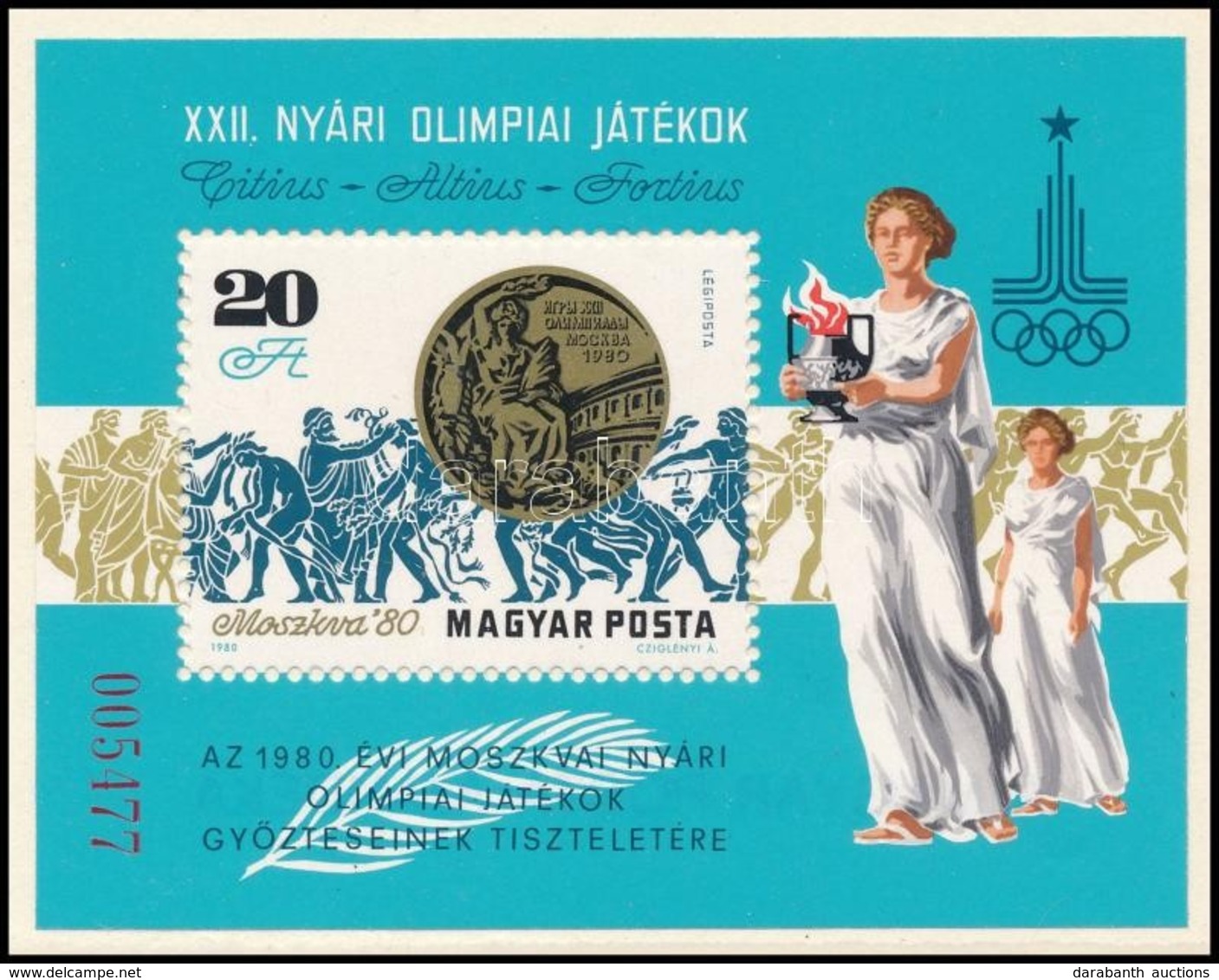 ** 1980 Olimpiai érmesek Blokk, 'A Magyar Posta Ajándéka' - Other & Unclassified