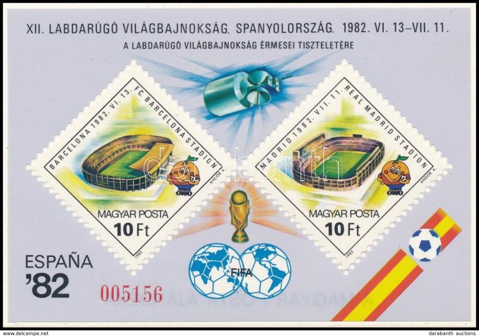 ** 1982 Labdarúgó Világbajnokság Blokk 'A Magyar Posta Ajándéka' - Altri & Non Classificati