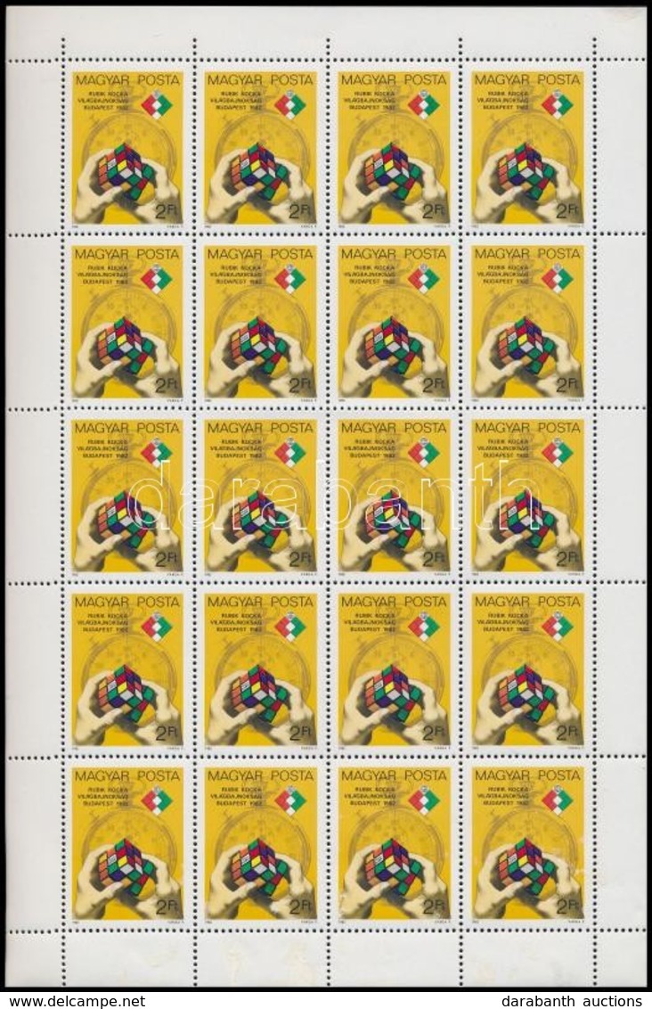 ** 1982 Rubik-kocka VB 2 Db Kisív Azonos Fogazással (10.000) - Other & Unclassified