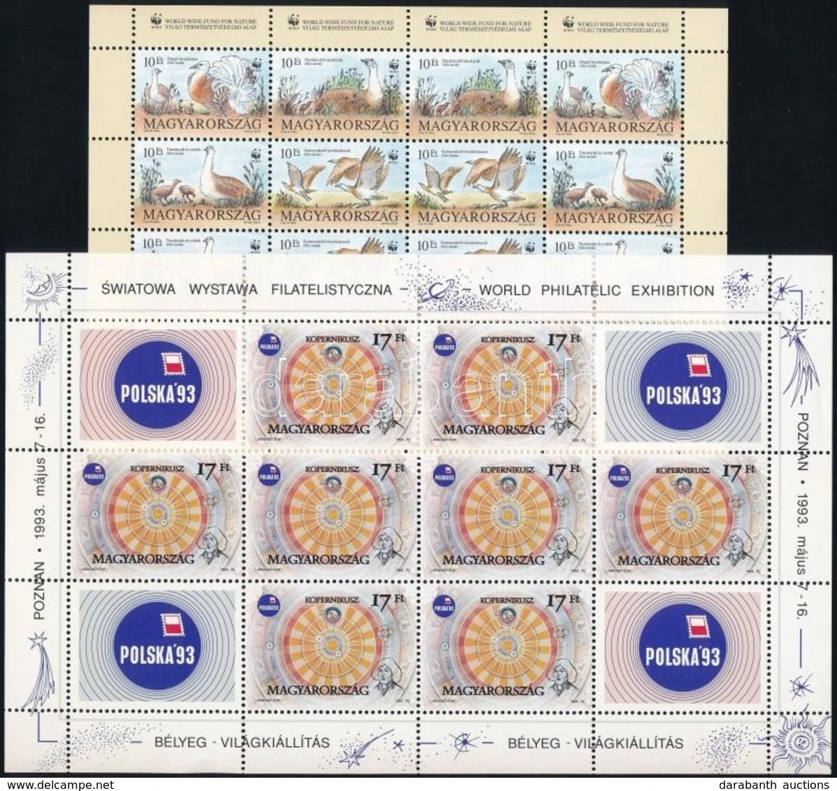 ** 1992-1995 4 Db Klf Teljes ív (10.100) - Other & Unclassified