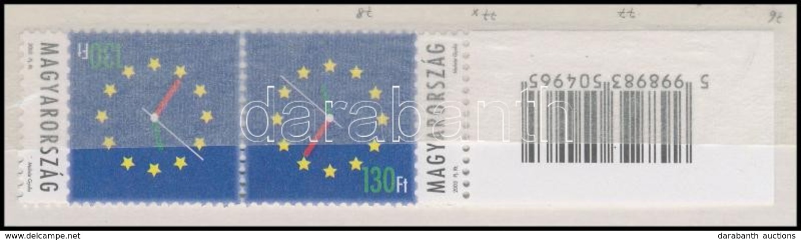 ** 2003 Úton Sz Európai Unióba (II.) Vonalkódos Fordított Pár - Altri & Non Classificati