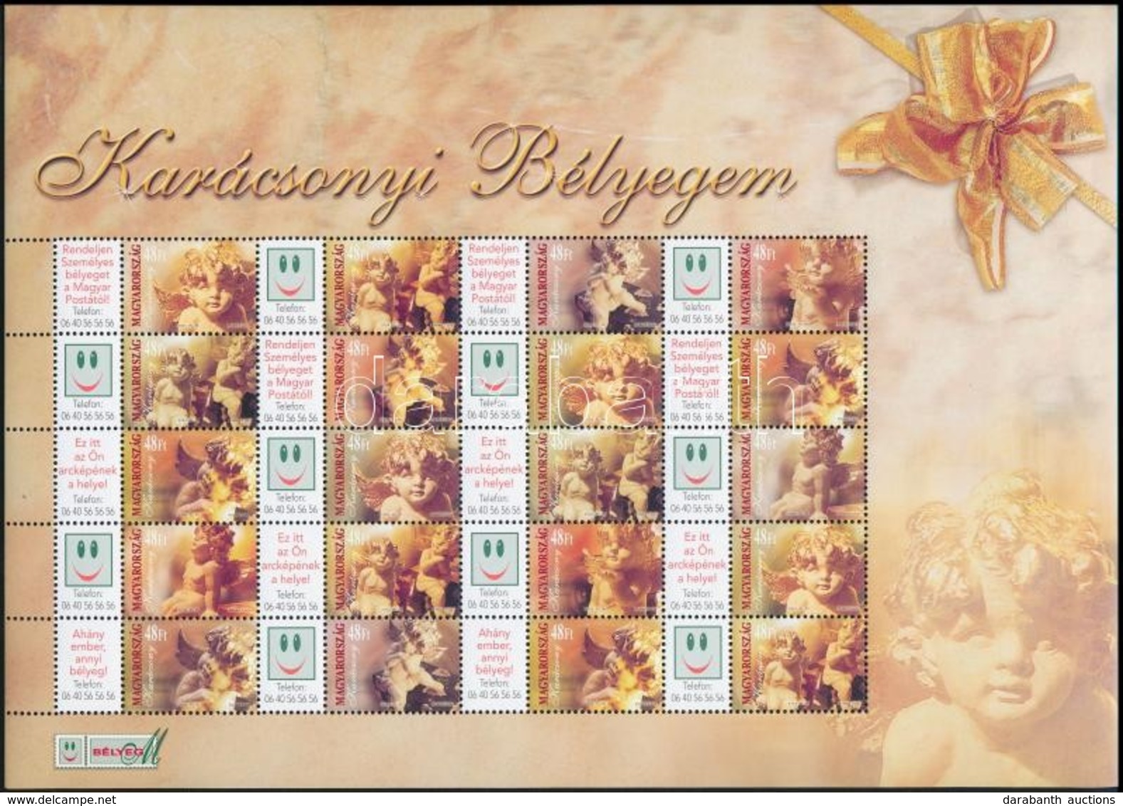 ** 2004 Karácsony Bélyegem (I.) - Angyalkák Promóciós Teljes ív Sorszám Nélkül (11.000) - Other & Unclassified