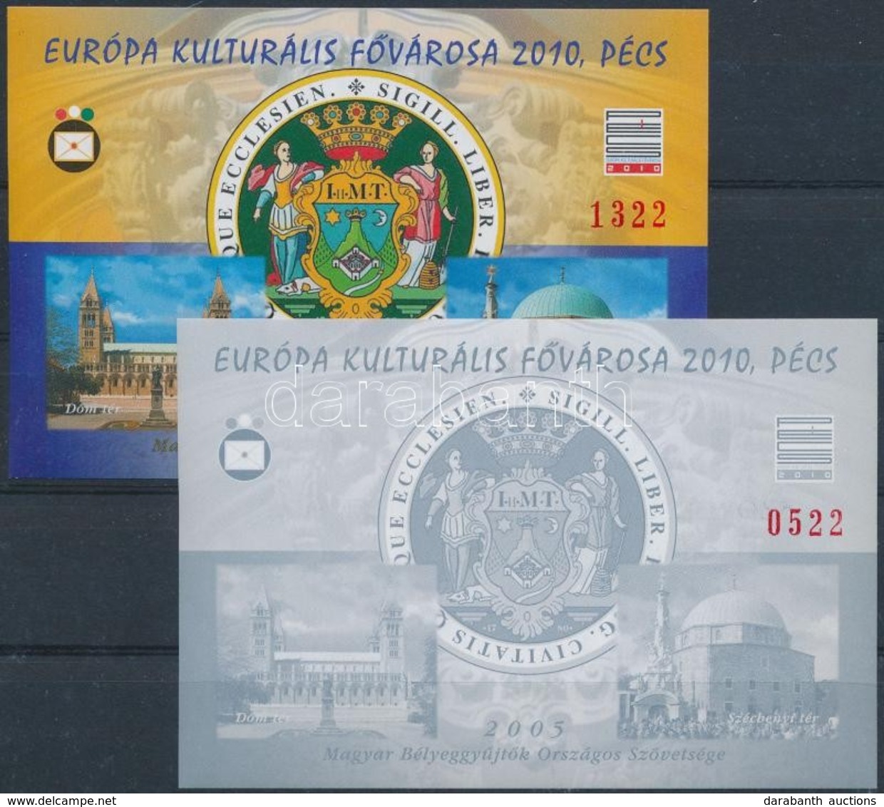 ** 2005/ 43A1 + 43b Európa Kulturális Fővárosa 2010. Pécs Emlékív, Kétféle Ajándék Változat (5.500) - Other & Unclassified