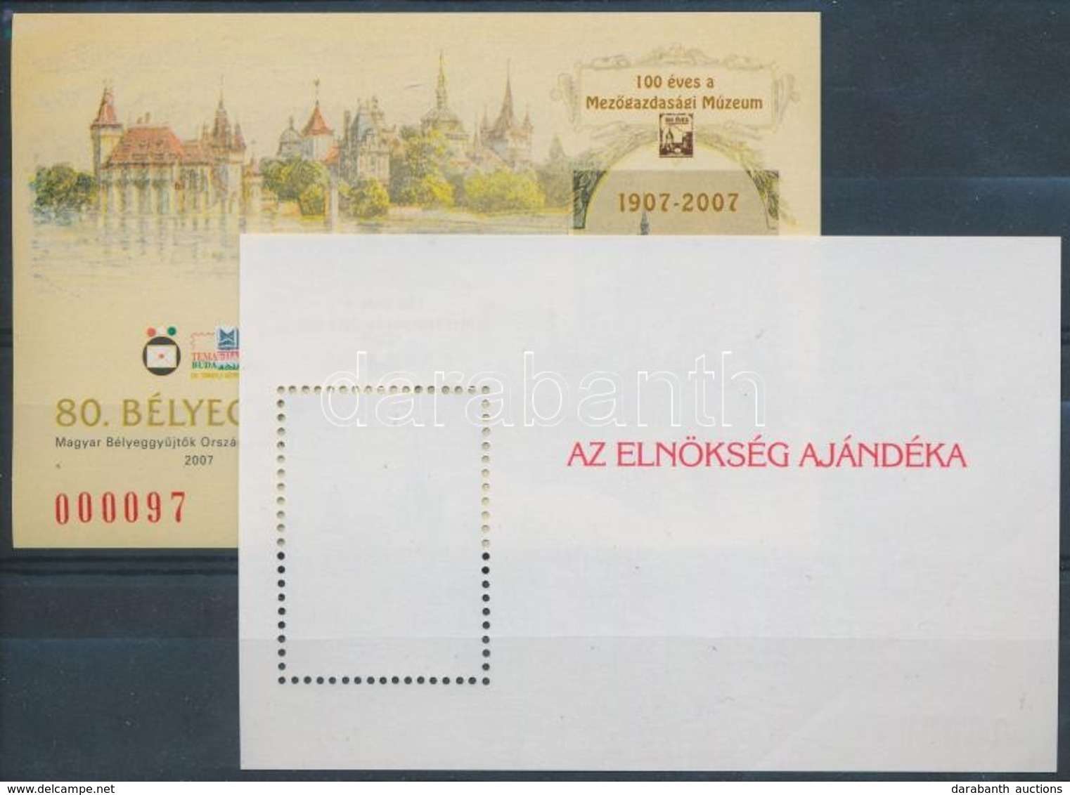 ** 2007 Mezőgazdasági Múzeum Emlékív-pár ,,Az Elnökség Ajándéka' - Other & Unclassified