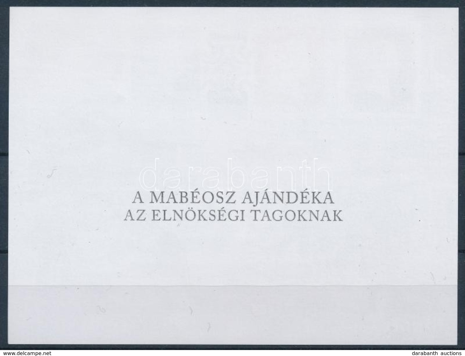 ** 2015 XIX. Börze Feketenyomat Emlékív 'A MABÉOSZ Ajándéka Az Elnökségi Tagoknak' (Csak 20 Db!) - Other & Unclassified