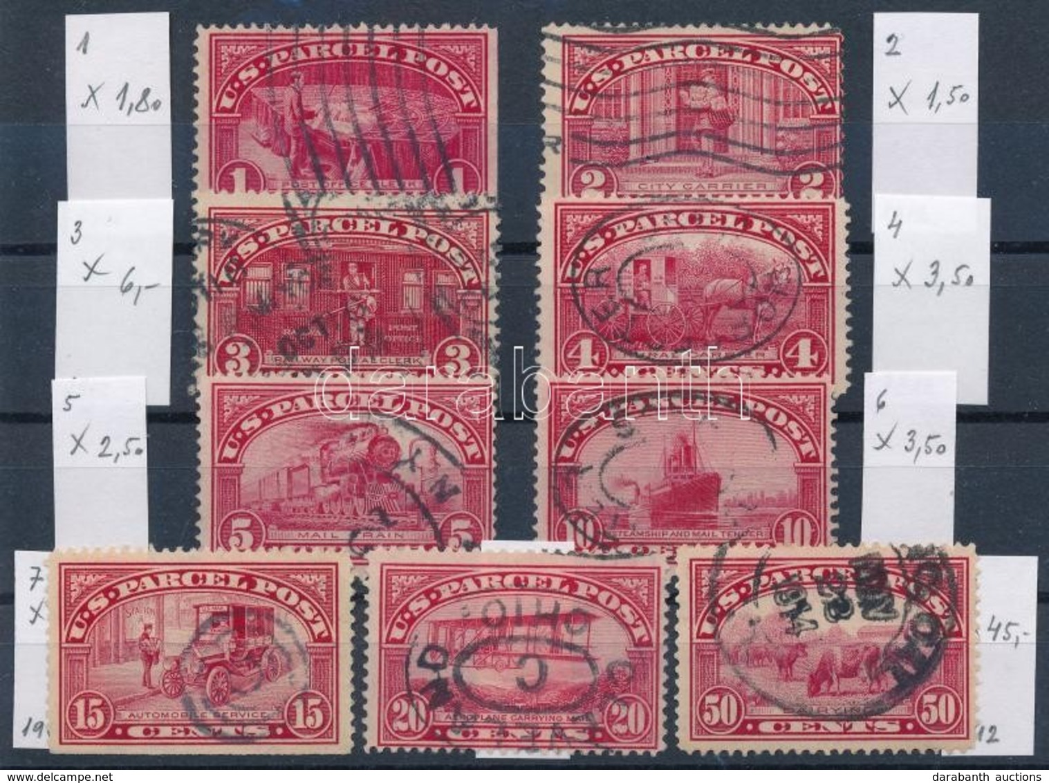 O 1912 9 Db Csomagposta Mi 1-8, 10 (Mi EUR 103,8) - Other & Unclassified
