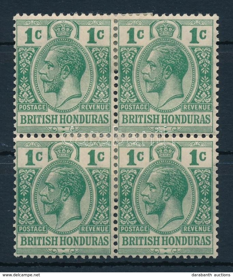 * Brit Honduras 1921 Forgalmi Négyestömb Mi 86 - Altri & Non Classificati