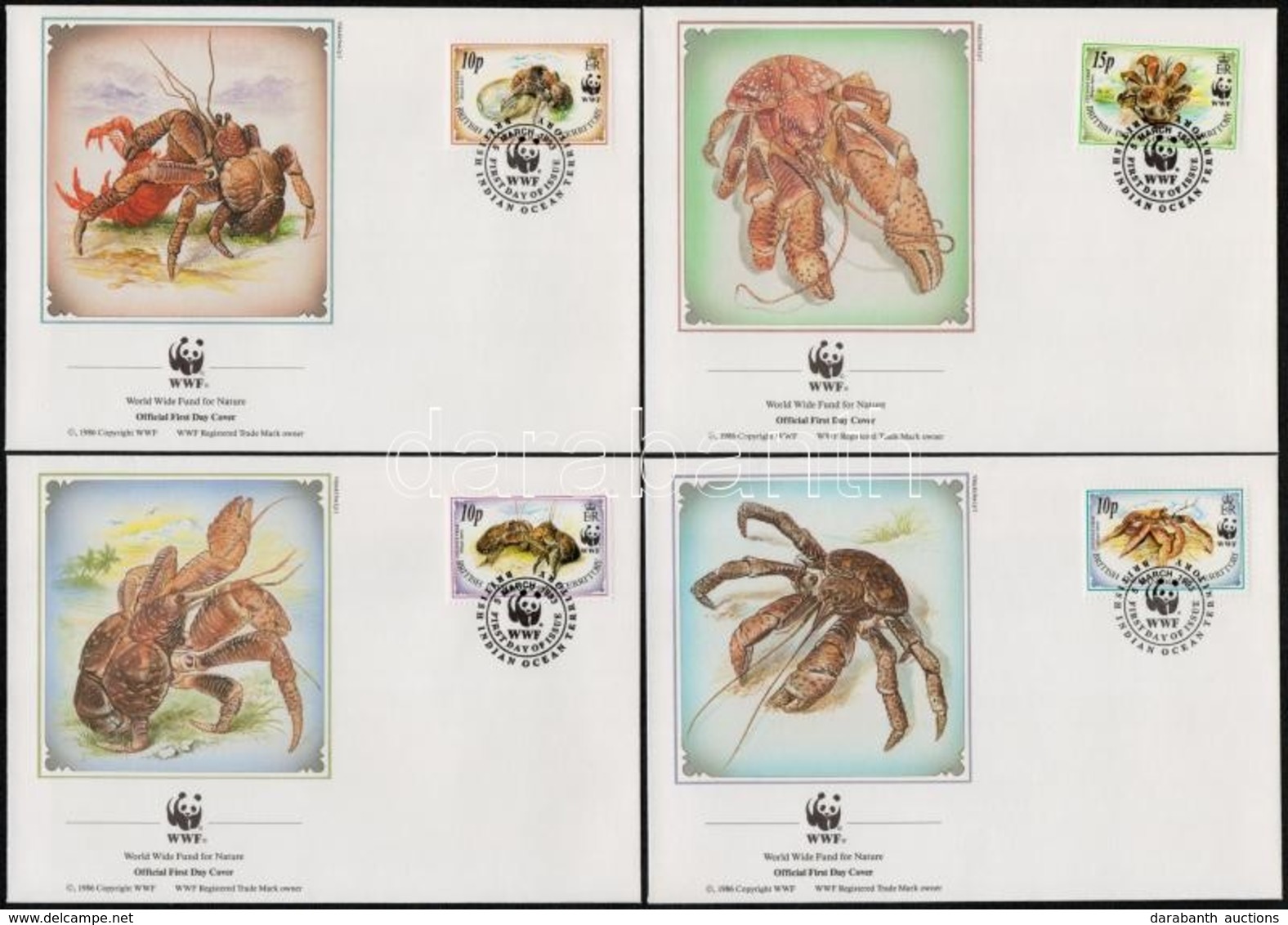 1993 WWF: Pálmatolvaj Sor 4 FDC-n Mi 132-135 - Other & Unclassified