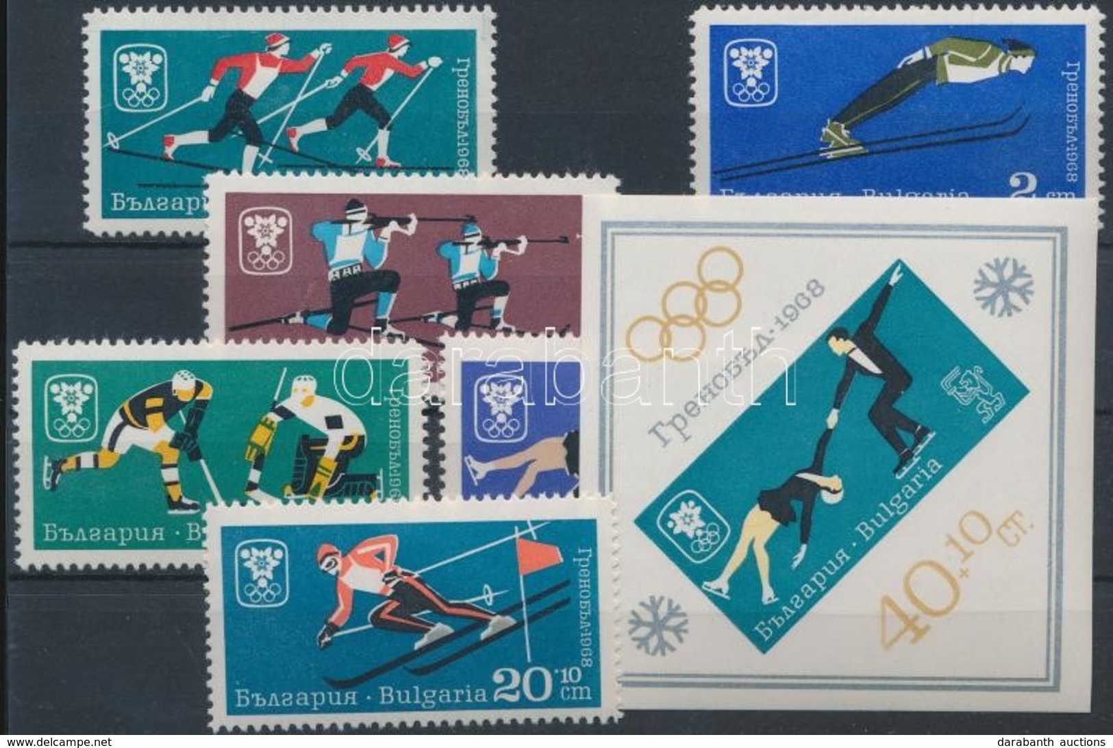 ** 1967 Téli Olimpia Sor Mi 1744-1749 + Blokk Mi 20 - Other & Unclassified