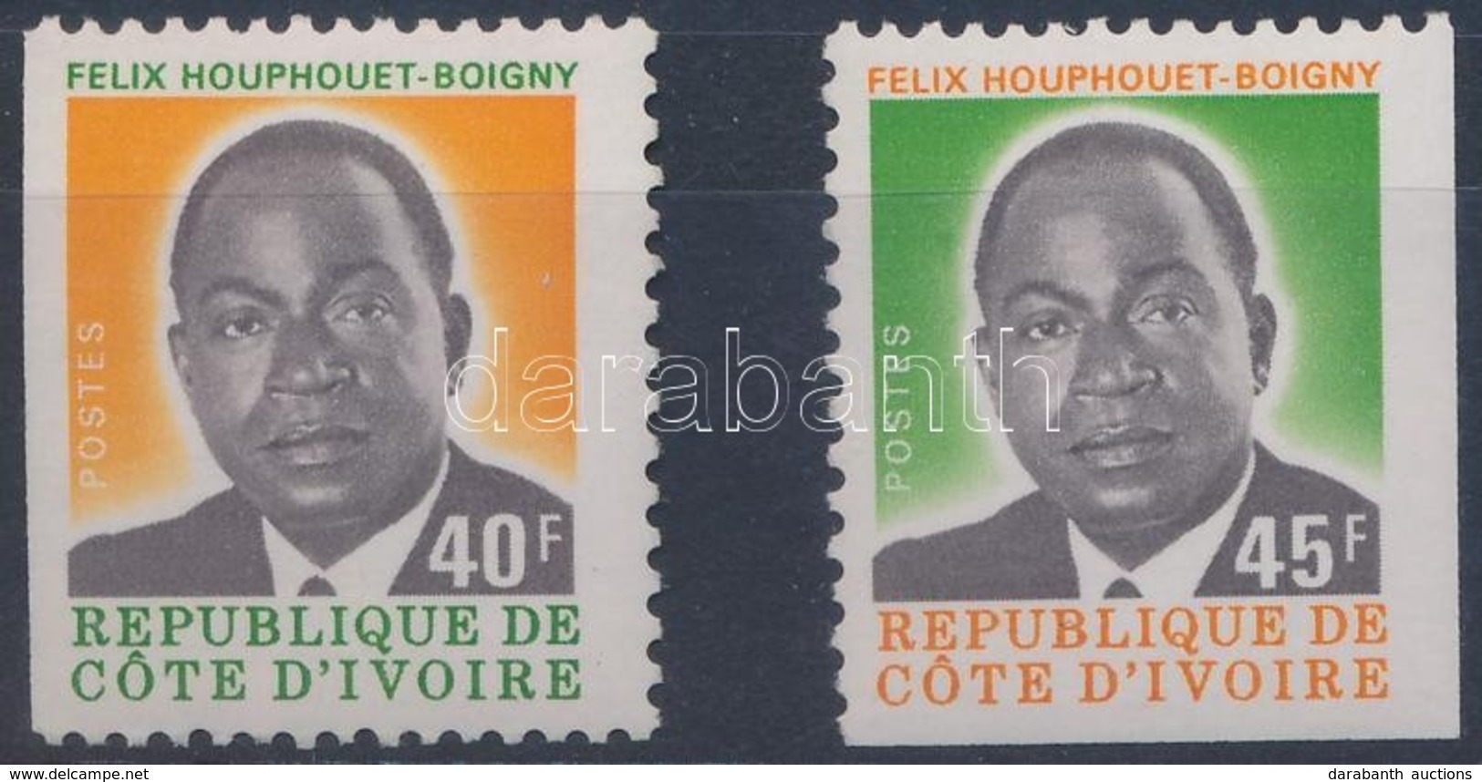 ** 1974+1977 Houphouët-Boigny Elnök, Forgalmi Bélyegek  Mi  457 D, 524 E - Autres & Non Classés
