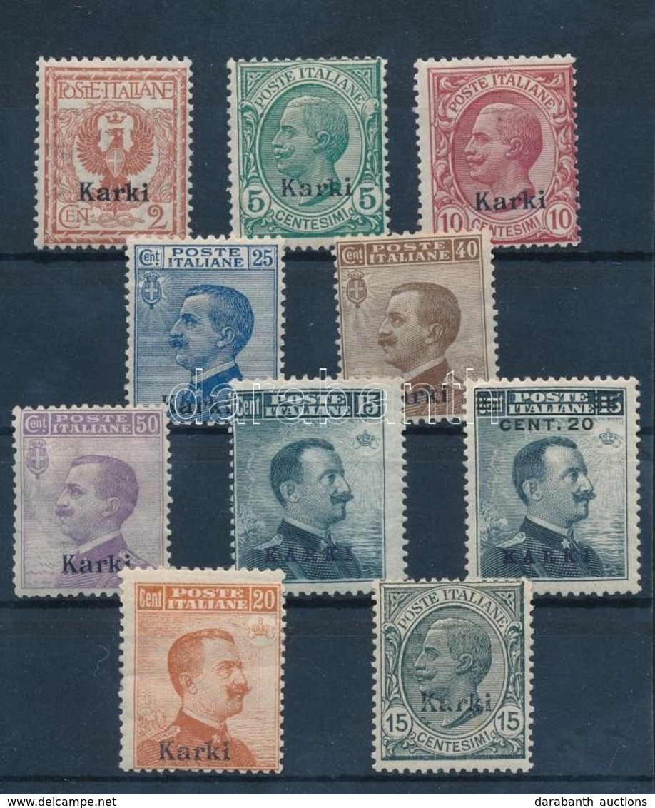 * 1912 Forgalmi 10 érték Karki Felülnyomással Mi 3-12 IV - Other & Unclassified