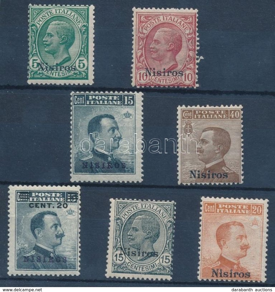 * 1912 Forgalmi 7 érték Nisiros Felülnyomással Mi 4-6, 8, 10-12 VII - Altri & Non Classificati