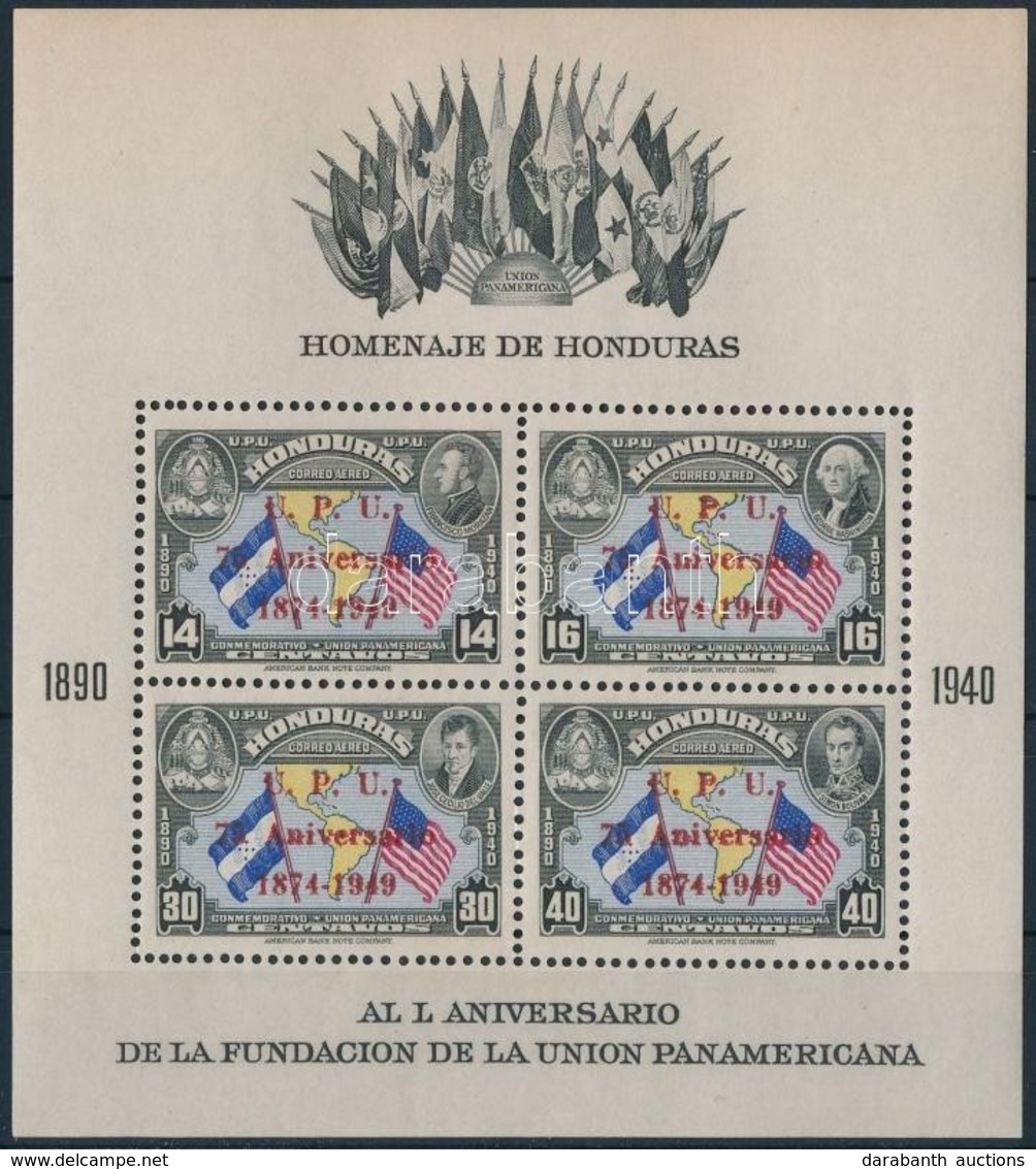 ** 1951 75 éves Az UPU Blokk Mi 3 A - Altri & Non Classificati