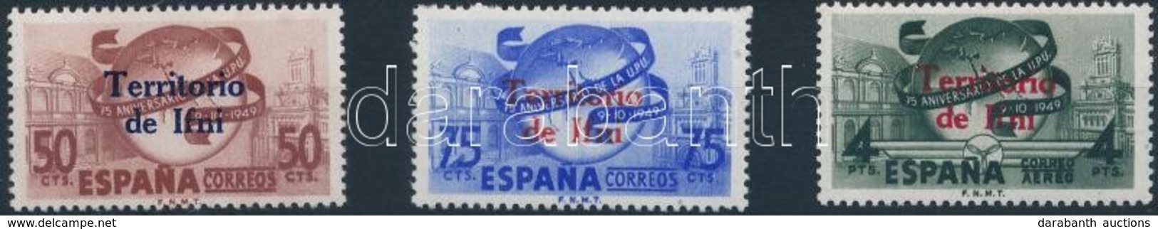 ** 1949 75 éves Az UPU Sor Felülnyomással  Mi 88-90 - Other & Unclassified