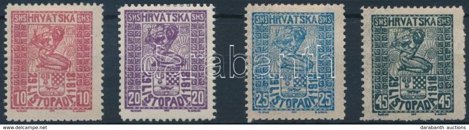 * 1918 Horvát Kiadású Forgalmi Sor Mi 51-54 - Other & Unclassified