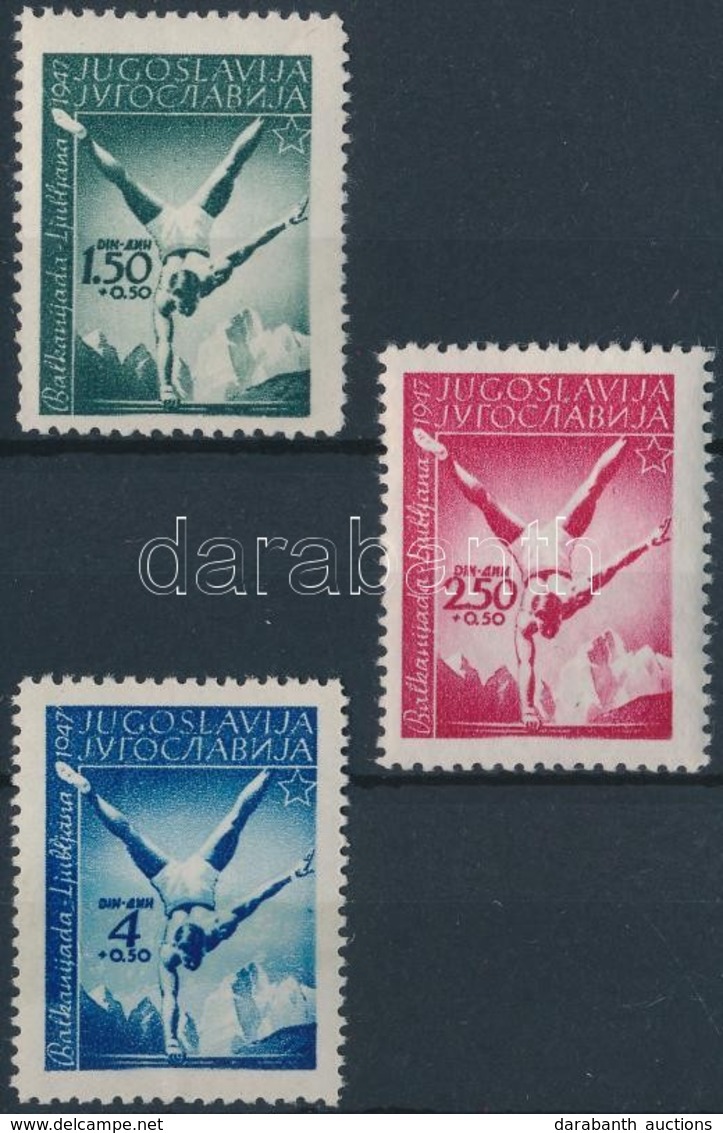 ** 1947 Balkáni Sportjátékok Sor Mi 524-526 - Otros & Sin Clasificación