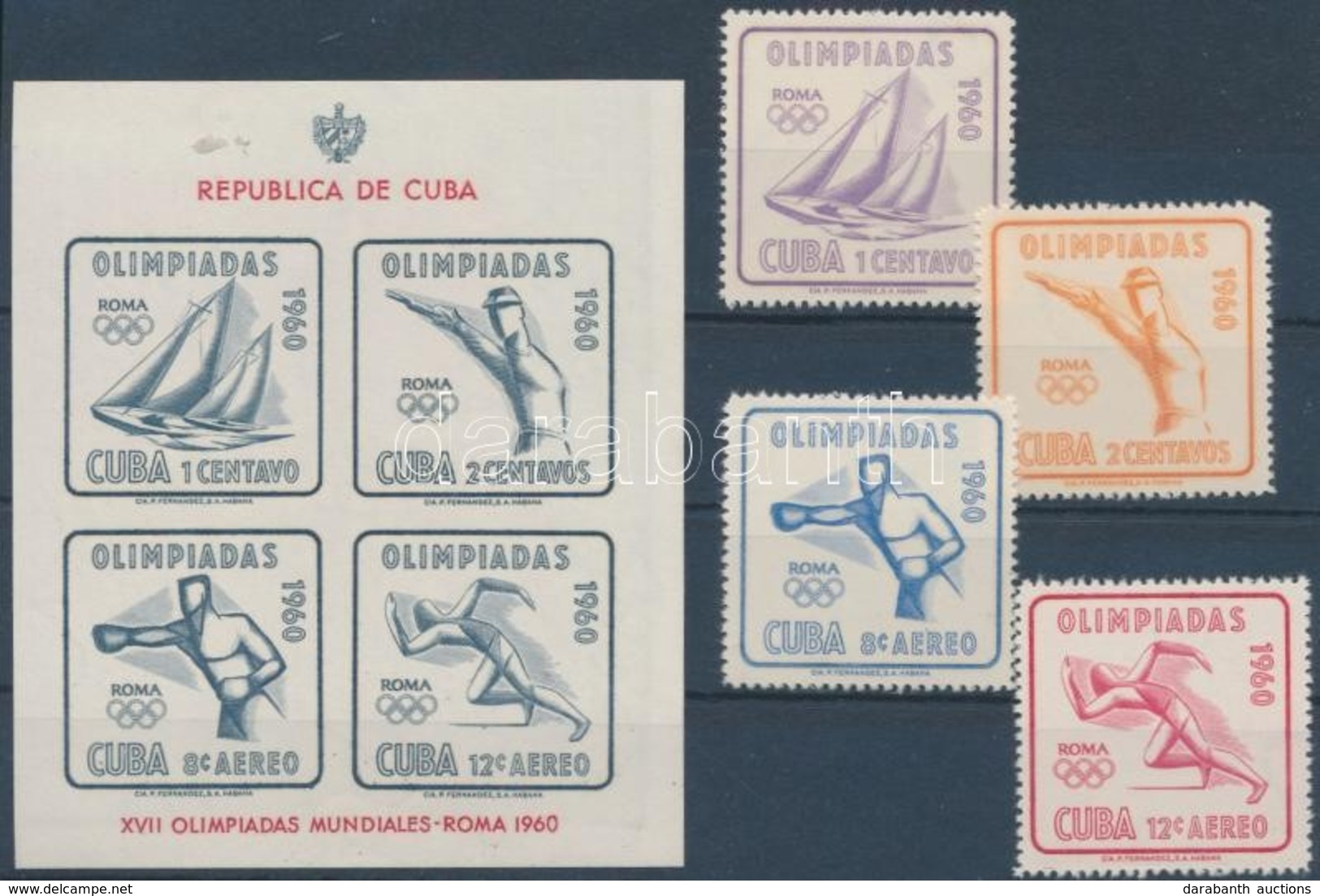 ** 1960 Nyári Olimpia Sor Mi 669-672 + Blokk Mi 18 - Altri & Non Classificati