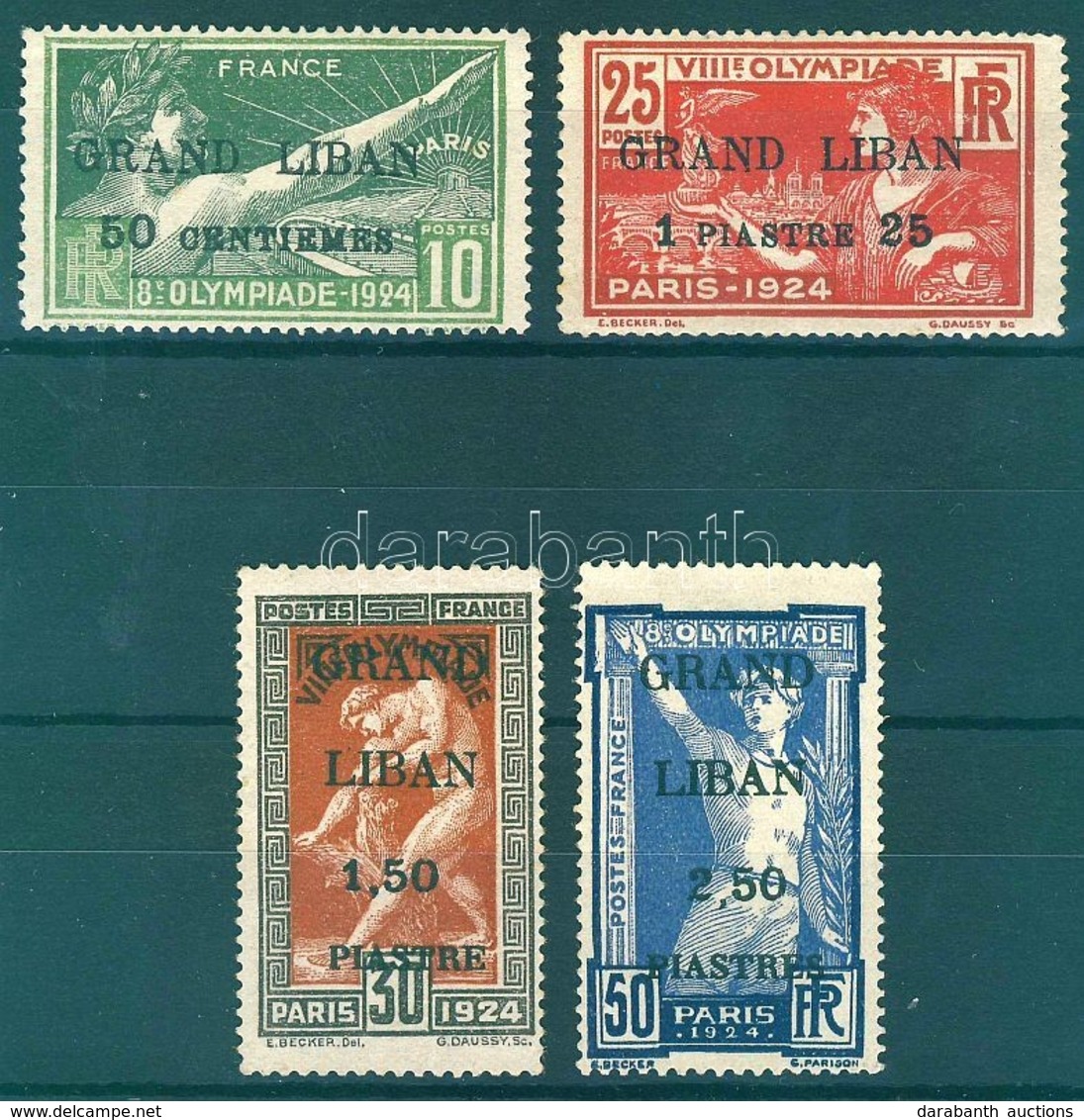 * 1924 Párizsi Olimpiai Játékok Sor Felülnyomással Mi 22-25 - Altri & Non Classificati