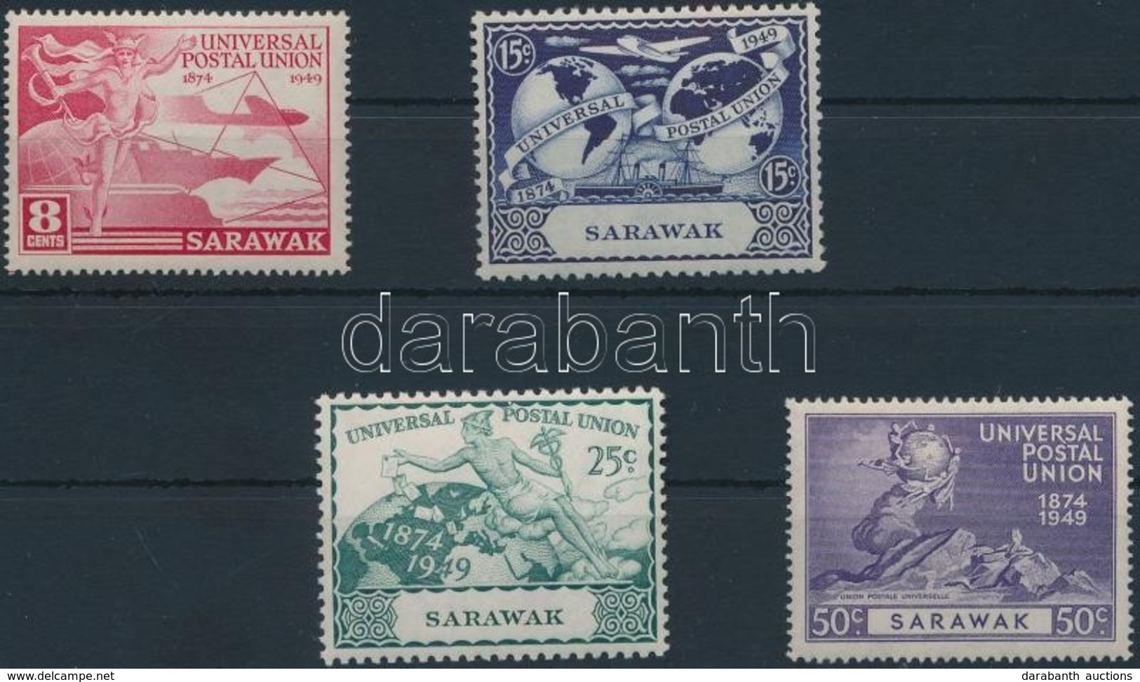 ** Sarawak 1949 75 éves Az UPU Sor Mi 167 - 170 - Otros & Sin Clasificación