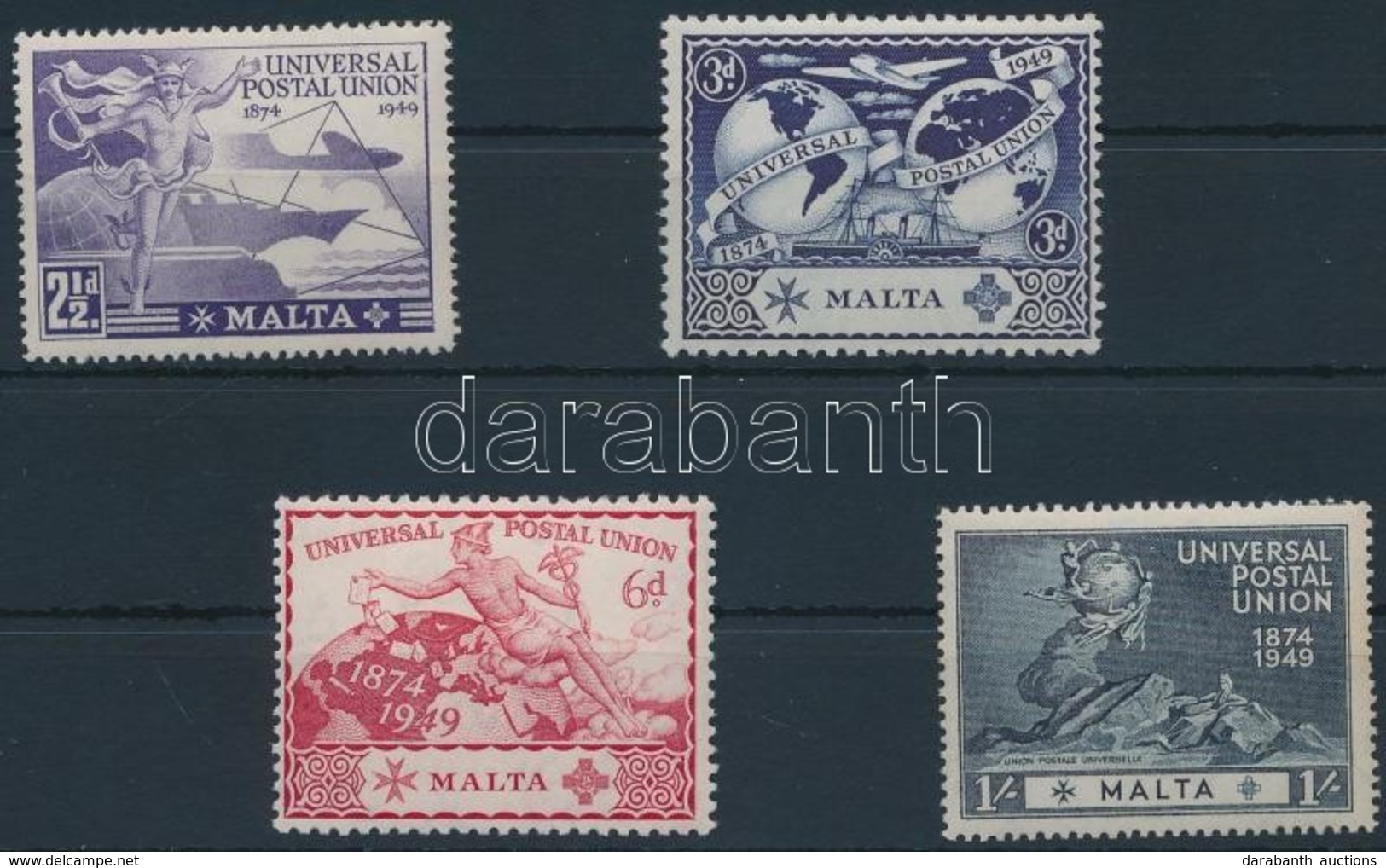 ** 1949 75 éves Az UPU Sor Mi 216 - 219 - Altri & Non Classificati