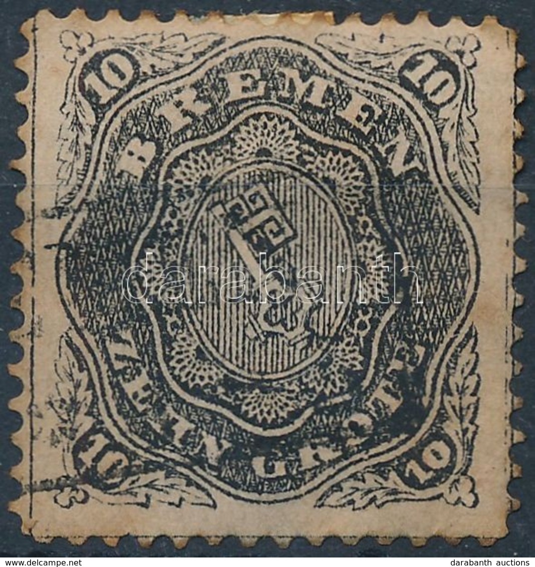 O 1866 Mi 14 (Mi EUR 1400,-) Elszíneződött Papír - Other & Unclassified