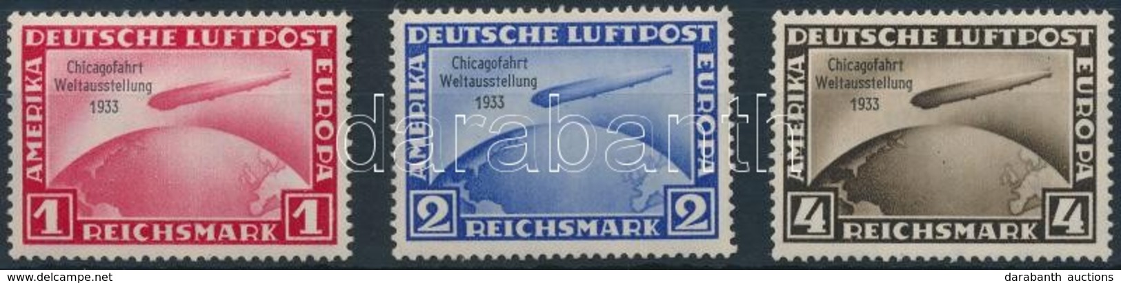 * 1933 Zeppelin - Chicagofahrt Sor Mi 496-498 - Other & Unclassified