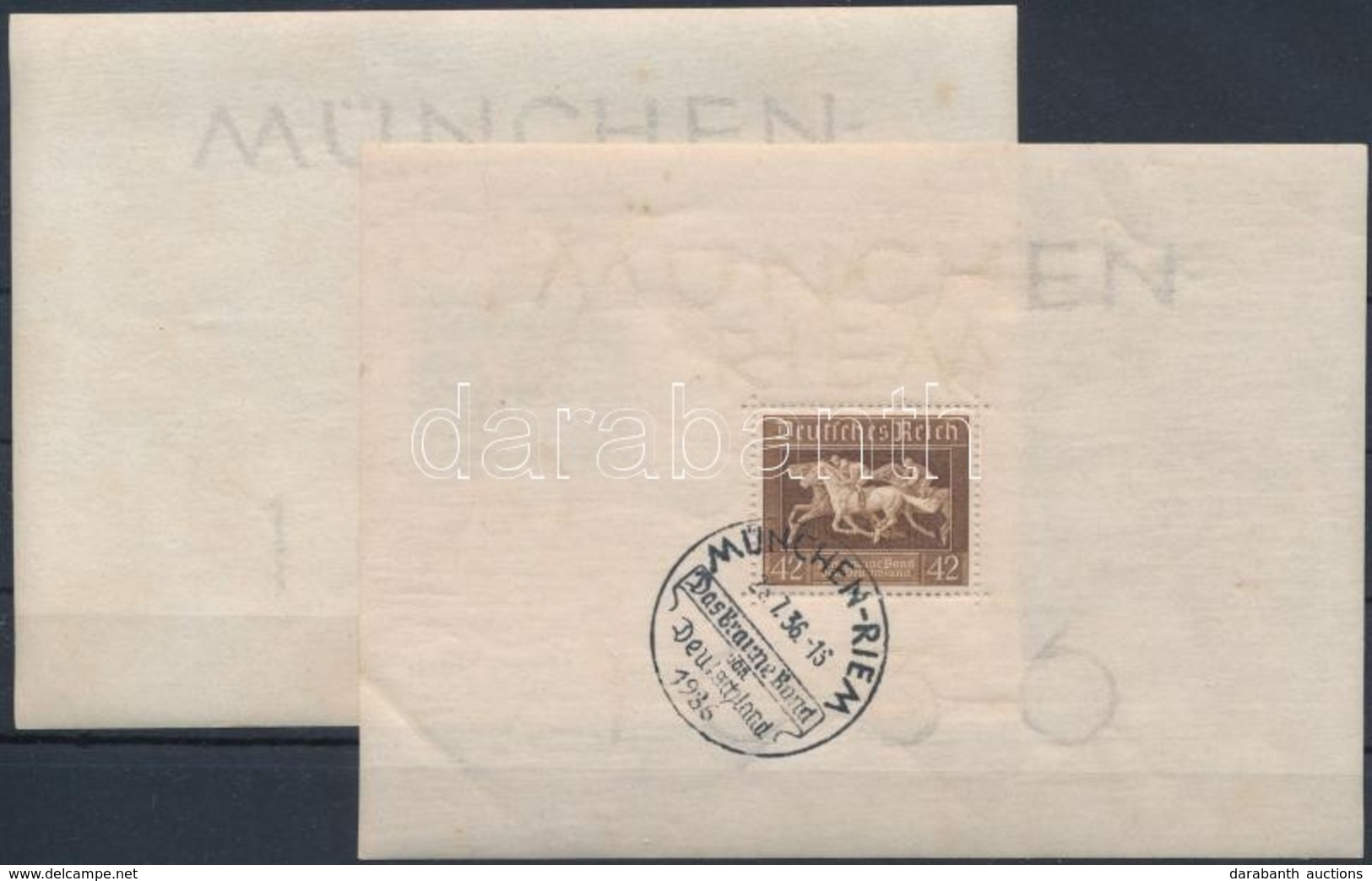 ** O 1936 Blokk Mi 4 Postatiszta + Emlékbélyegzővel  (Mi EUR 50,-) - Autres & Non Classés