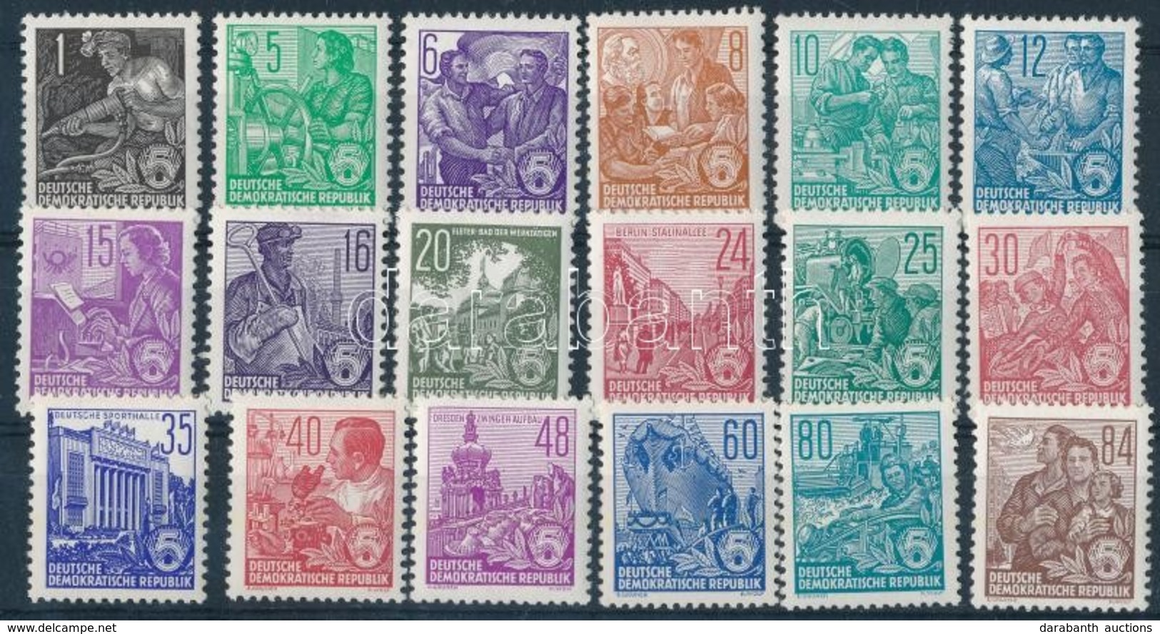 ** 1953 Forgalmi Sor Mi 405-422 - Other & Unclassified