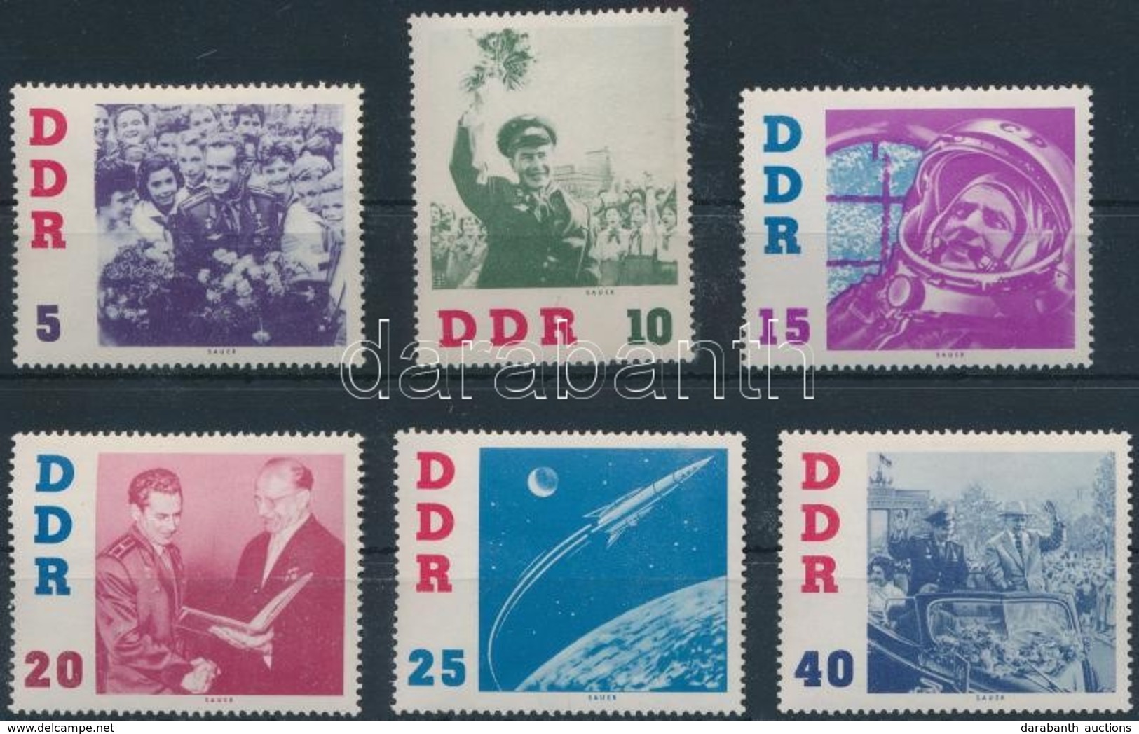 ** 1961 German Titow, Szovjet űrhajós Sor Mi 863-868 - Andere & Zonder Classificatie