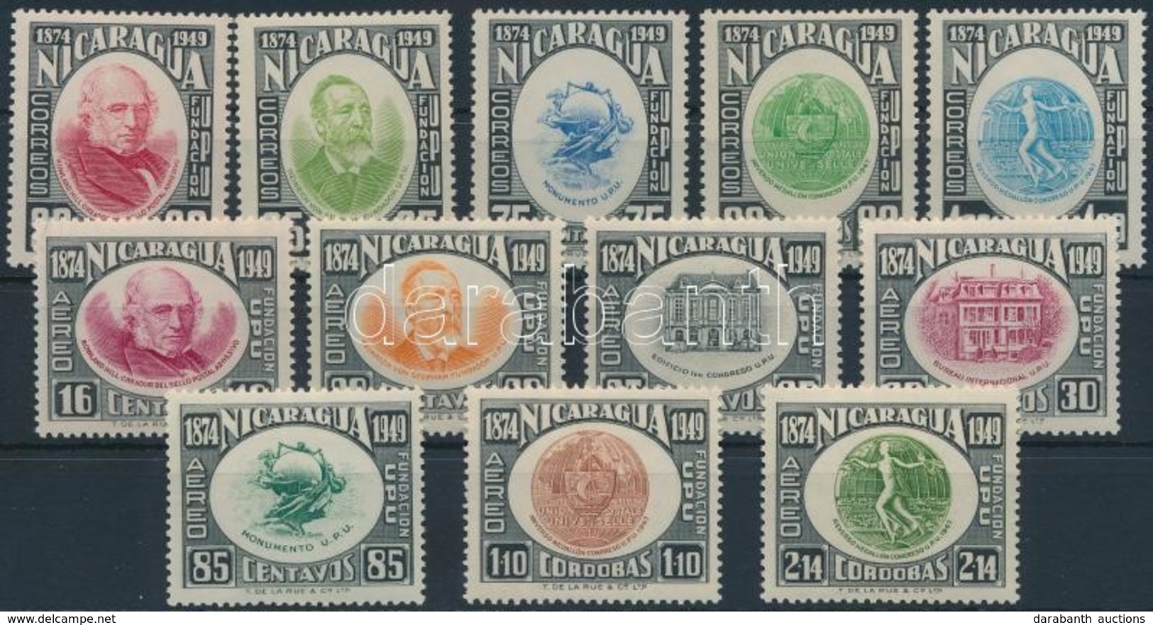 ** 1950 75 éves Az UPU Sor Mi 1010 - 1021 - Other & Unclassified