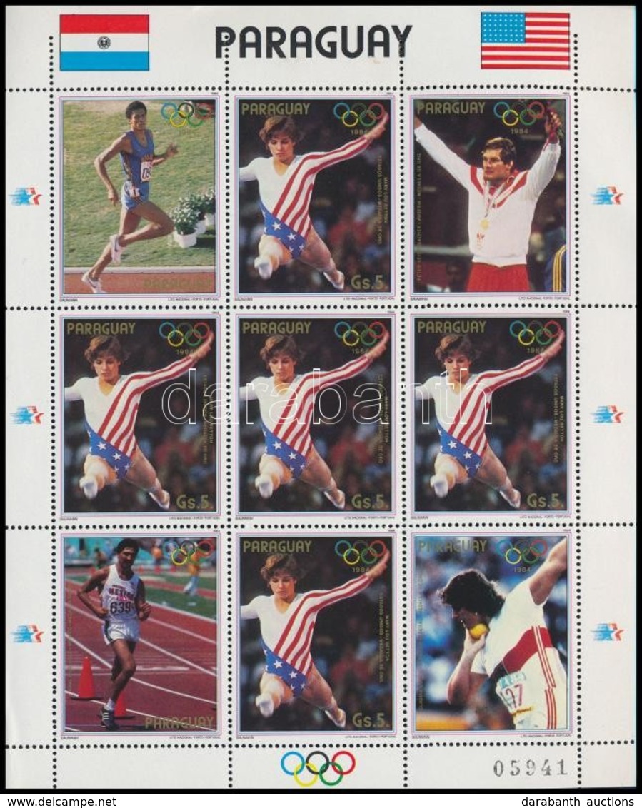 ** 1985 Nyári Olimpia Sor Mi 3824-3829 + Kisív 3830 - Altri & Non Classificati