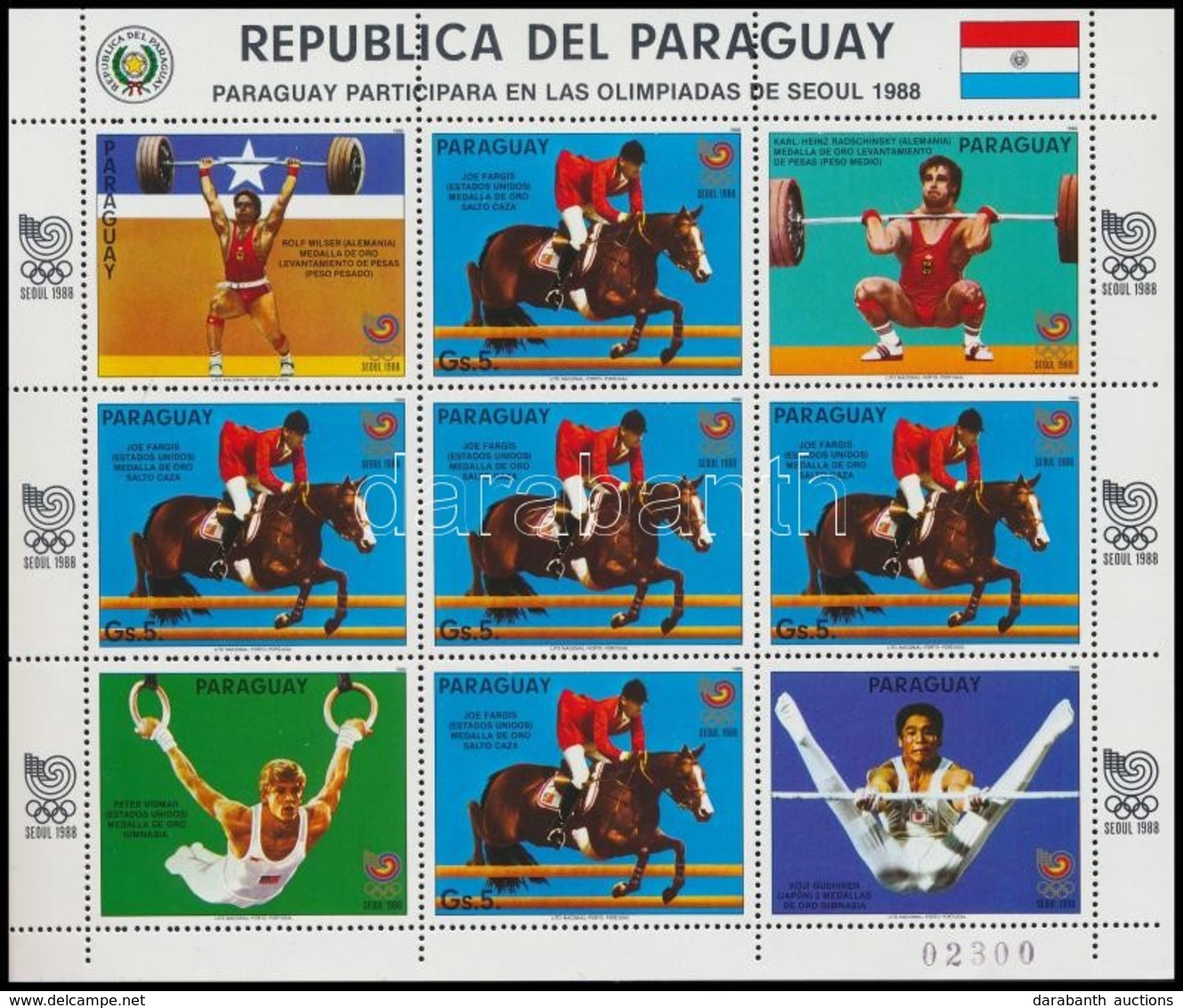 ** 1986 Nyári Olimpia Sor Mi 4047-4052 + Kisív 4053 - Altri & Non Classificati