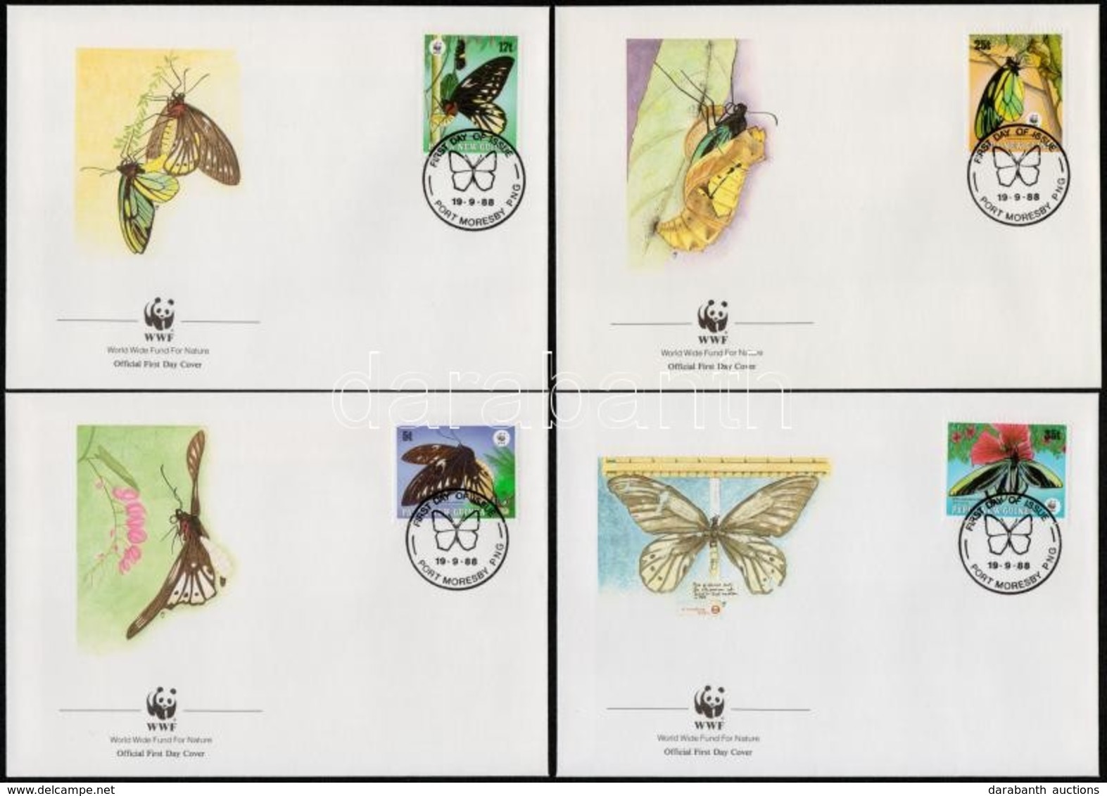 1988 WWF: Pillangó Sor 4 Db FDC-n Mi 574-577 - Altri & Non Classificati
