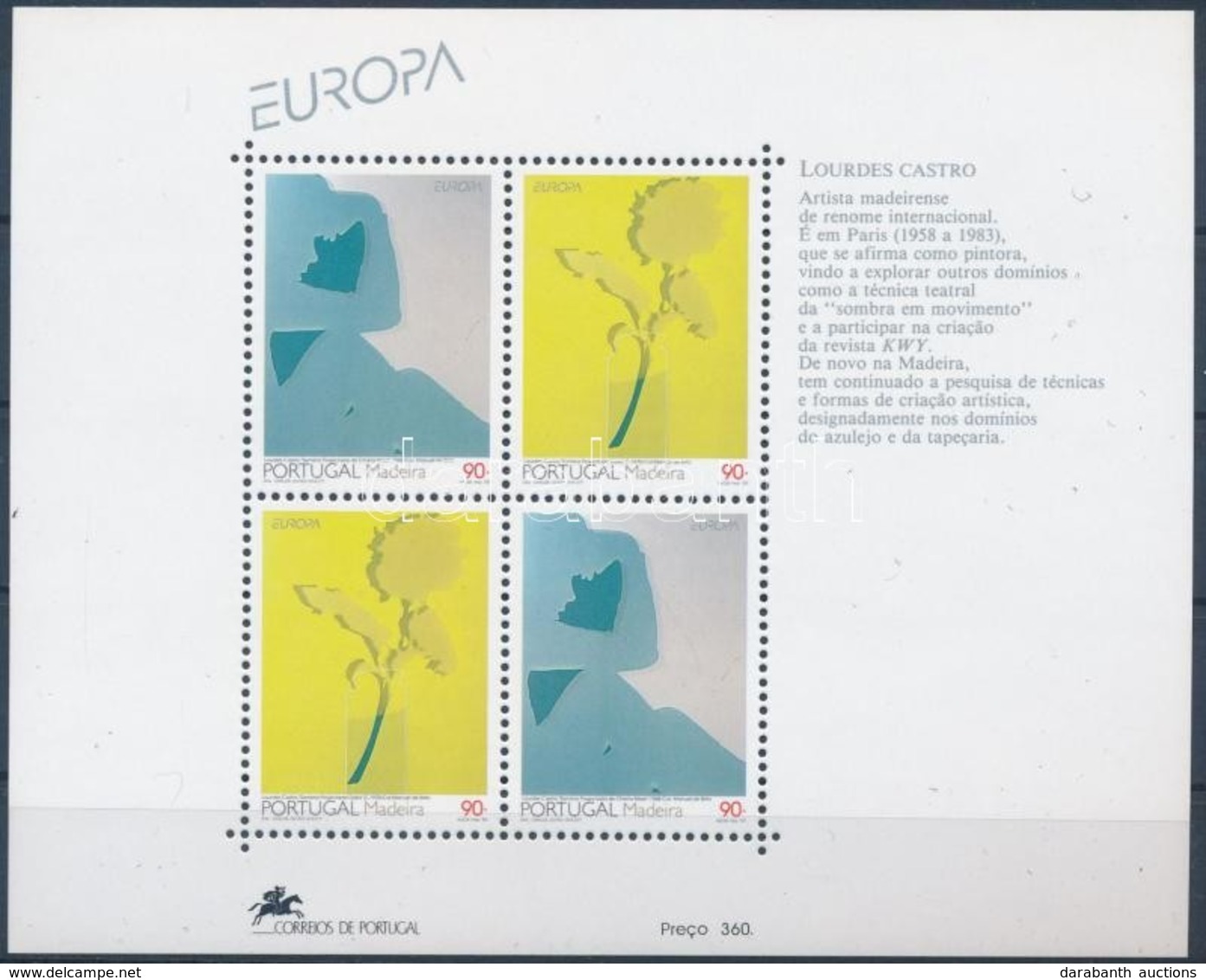 ** 1993 Europa CEPT, Kortárs Művészet Blokk Mi 13 - Altri & Non Classificati