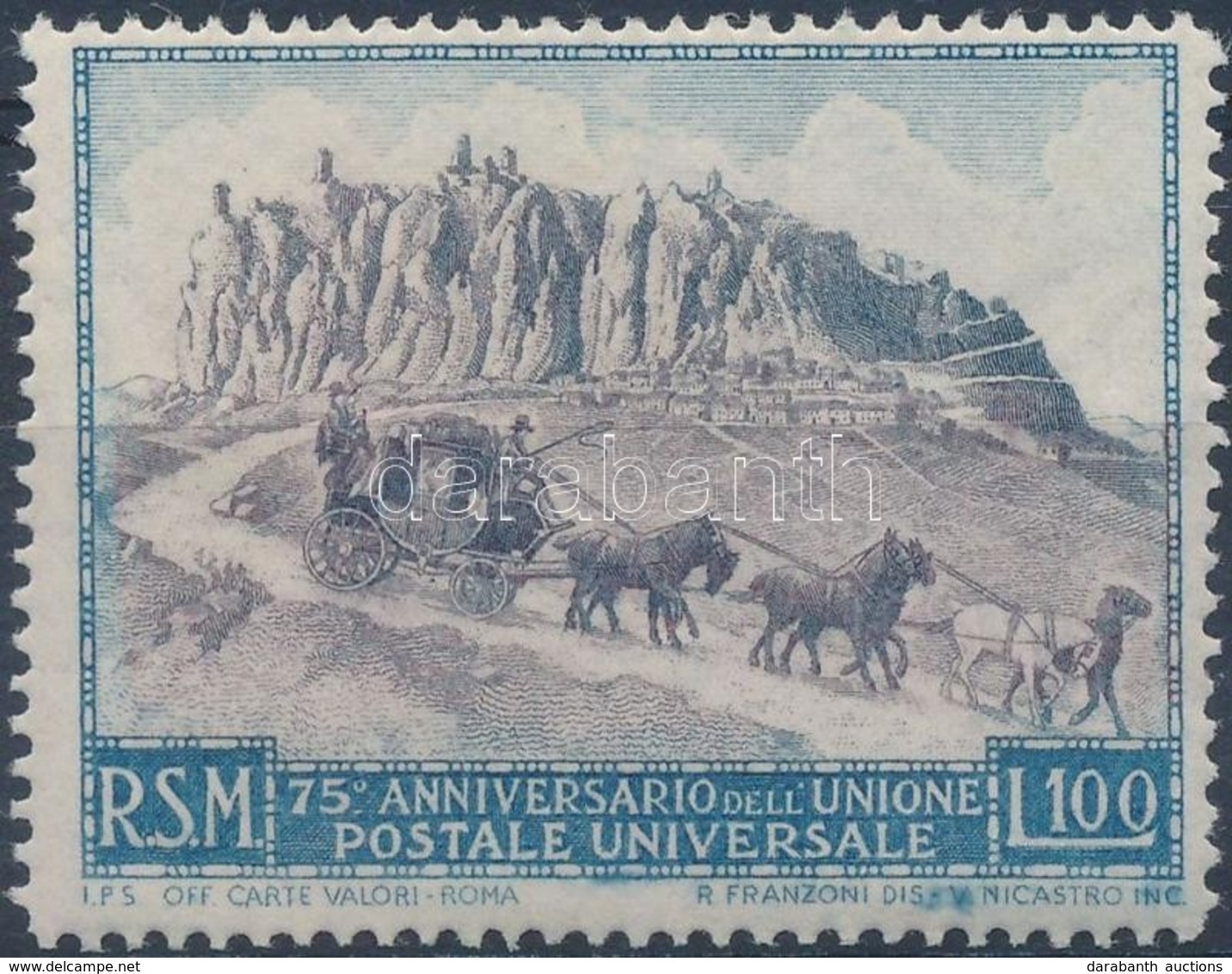 ** 1949 75 éves Az UPU (I.) Mi 438 - Altri & Non Classificati