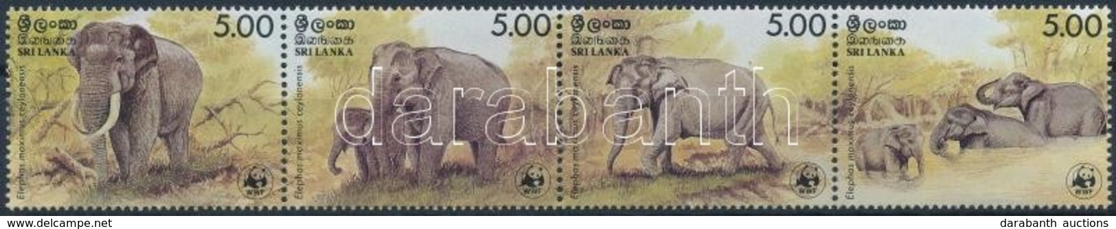 ** 1986 WWF: Elefánt 4-es Csík Mi 753-756 - Altri & Non Classificati