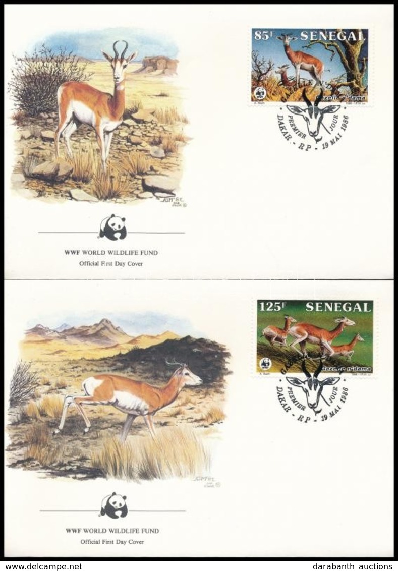 1986 WWF: Gazella Sor Mi 875-878 4 Db FDC-n - Altri & Non Classificati