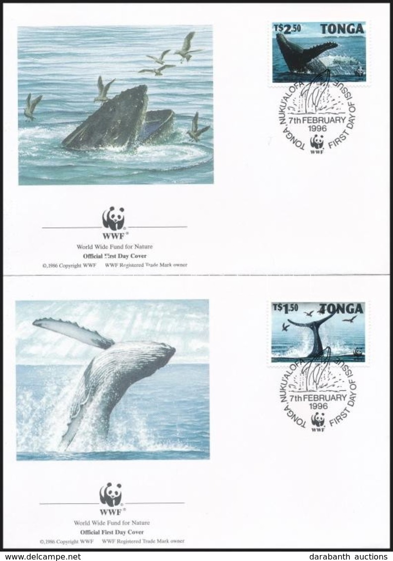 1996 WWF: Hosszúszárnyú Bálna Sor Mi 1400-1403 4 Db FDC-n - Other & Unclassified