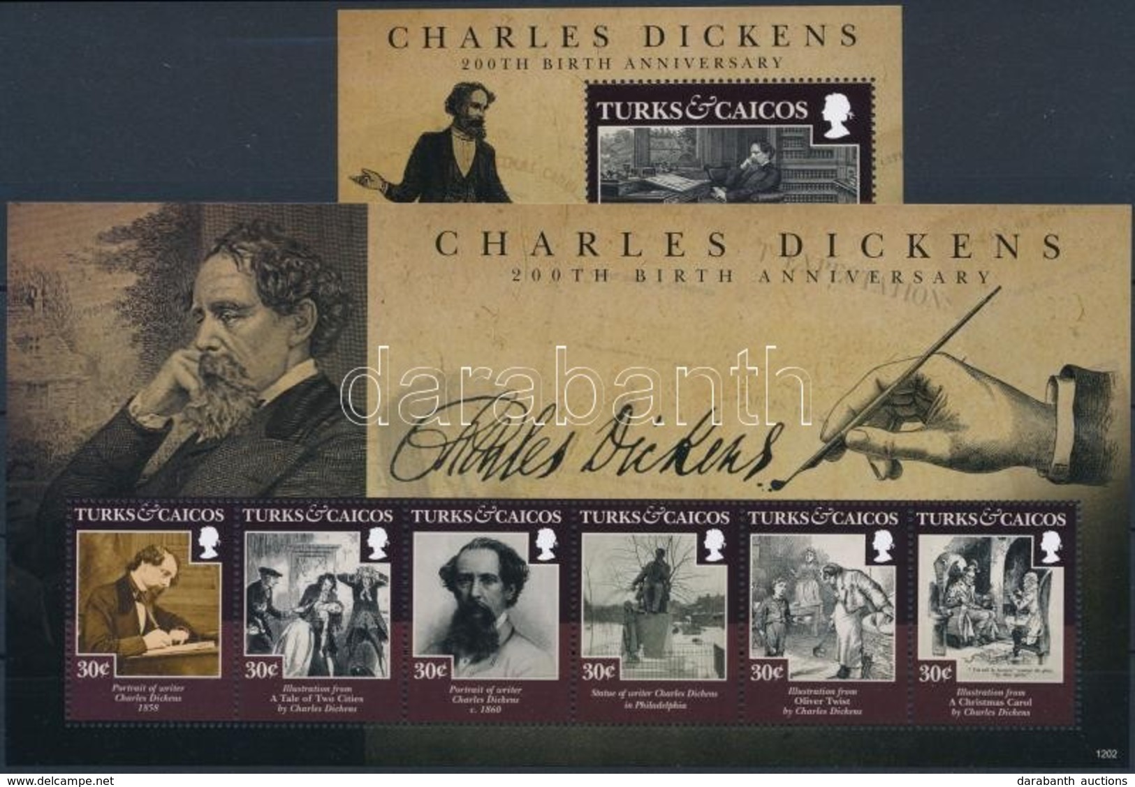 ** 2012 Charles Dickens Kisív Mi 1893 -1898 + Blokk Mi 241 - Altri & Non Classificati