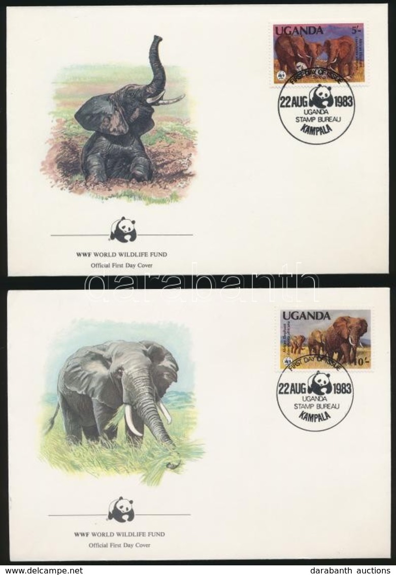 1983 WWF: Afrikai Elefánt Sor 4 Db FDC-n Mi 361 A-364 A - Other & Unclassified