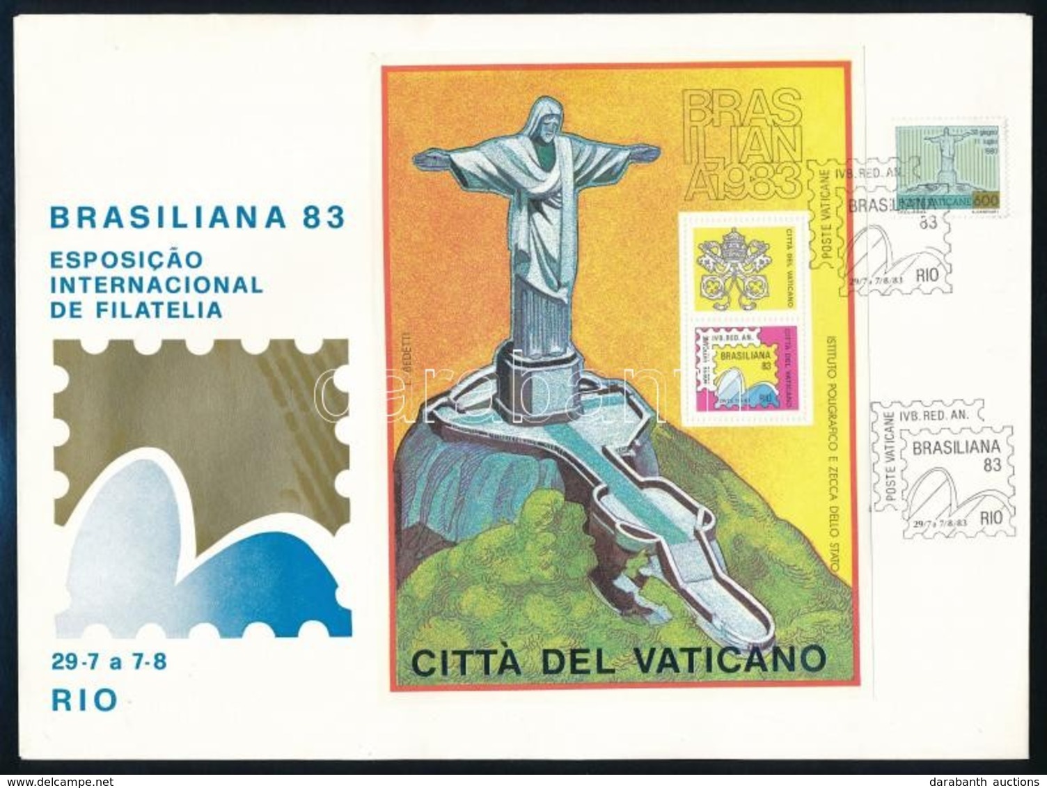 1983 Brasiliana Bélyegkiállítás Emlékív Alkalmi Borítékban - Otros & Sin Clasificación