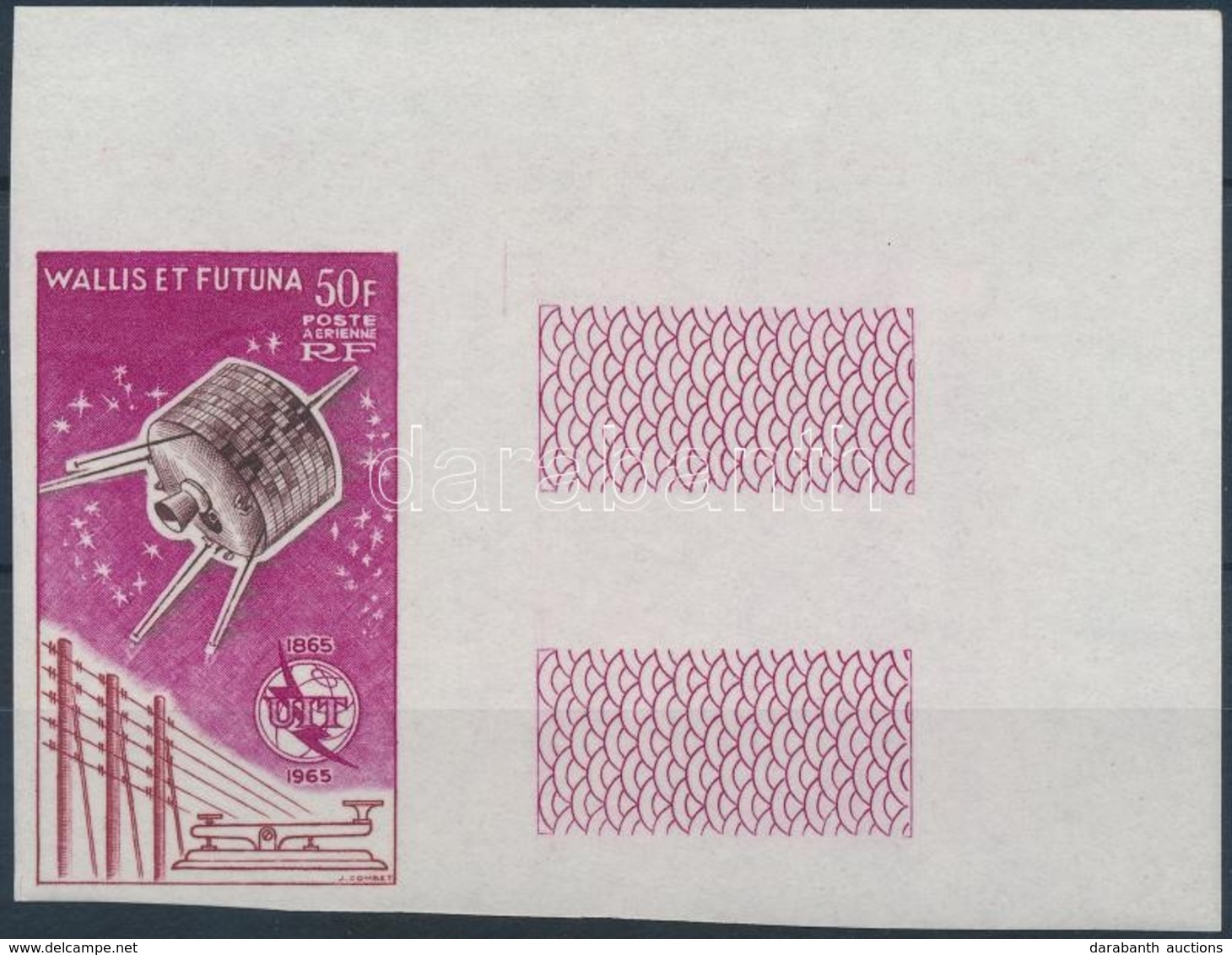 ** 1965 100 éves A Nemzetközi Távközlési Unió Mi 207 ívsarki Jobb Oldali üres Mezős Vágott Bélyeg / Corner Imperforate S - Other & Unclassified