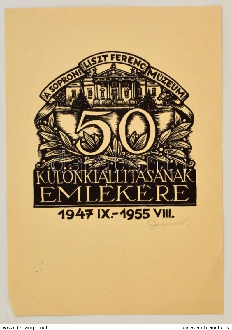 Sterbenz Károly (1901-1993) : A Soproni Liszt Ferenc Múzeum 50. Különkiállításának Emlékére 1947-1955. Fametszet, Papír, - Other & Unclassified